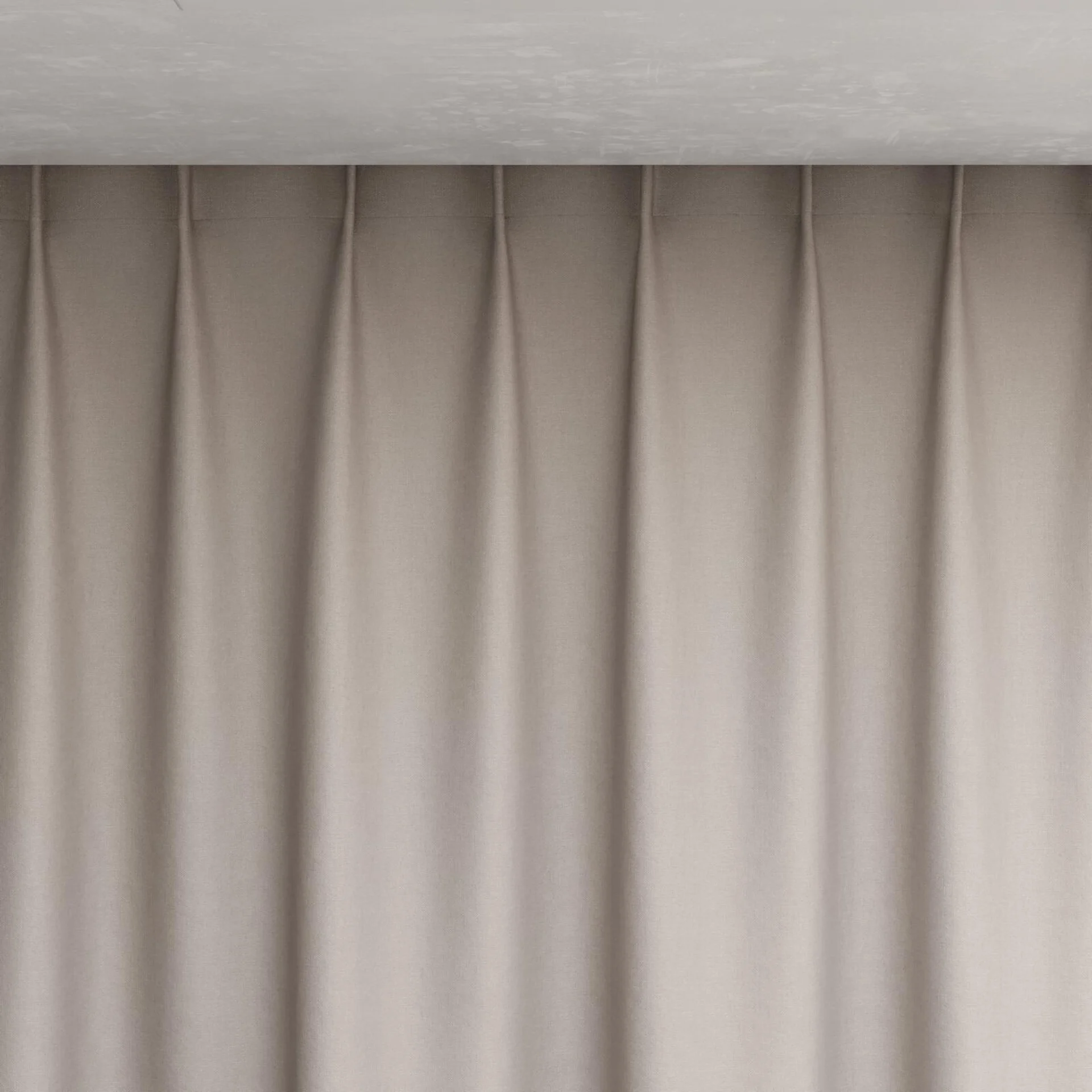Top view of Brugge Taupe, pinch pleat