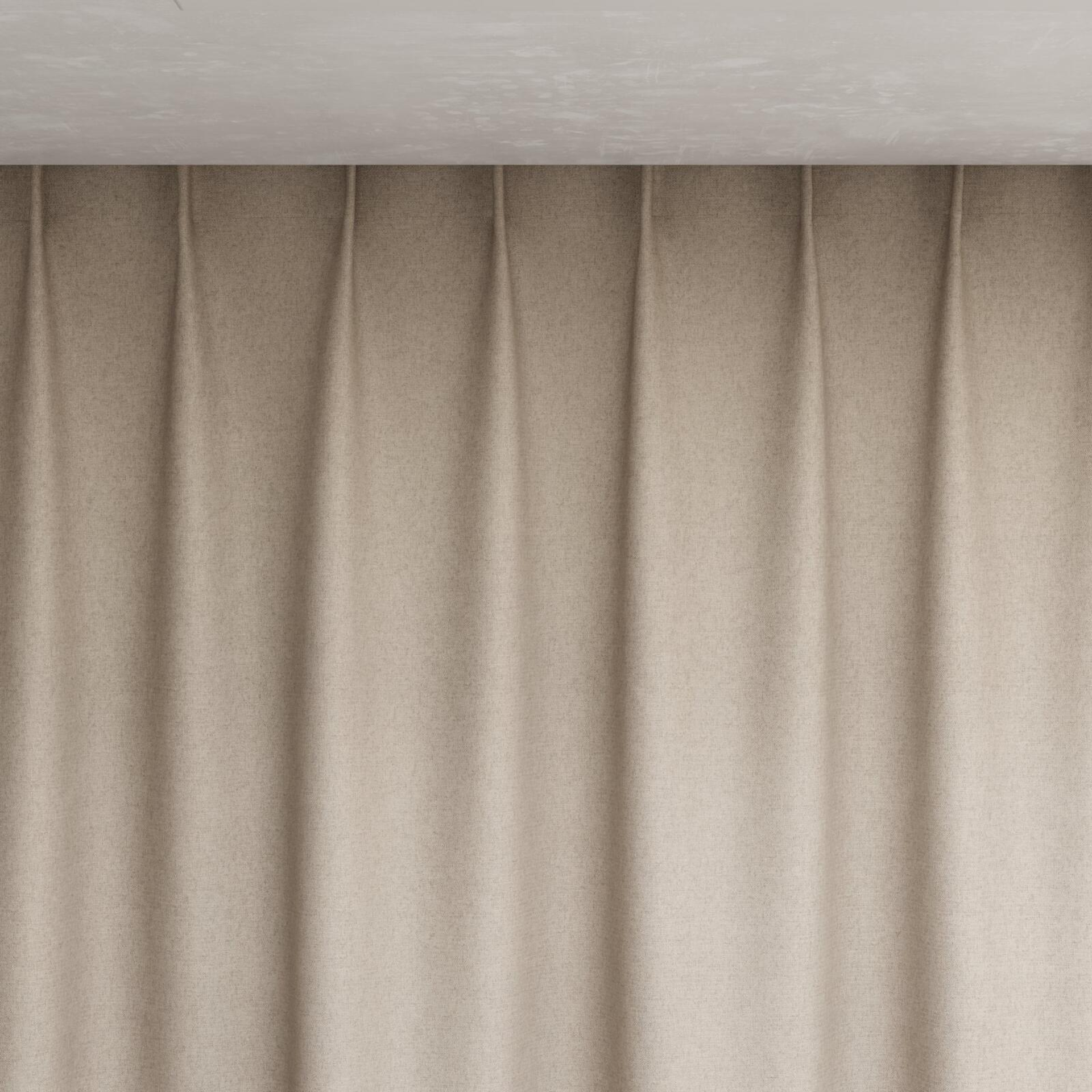 Top view of Liberate Raffia, pinch pleat