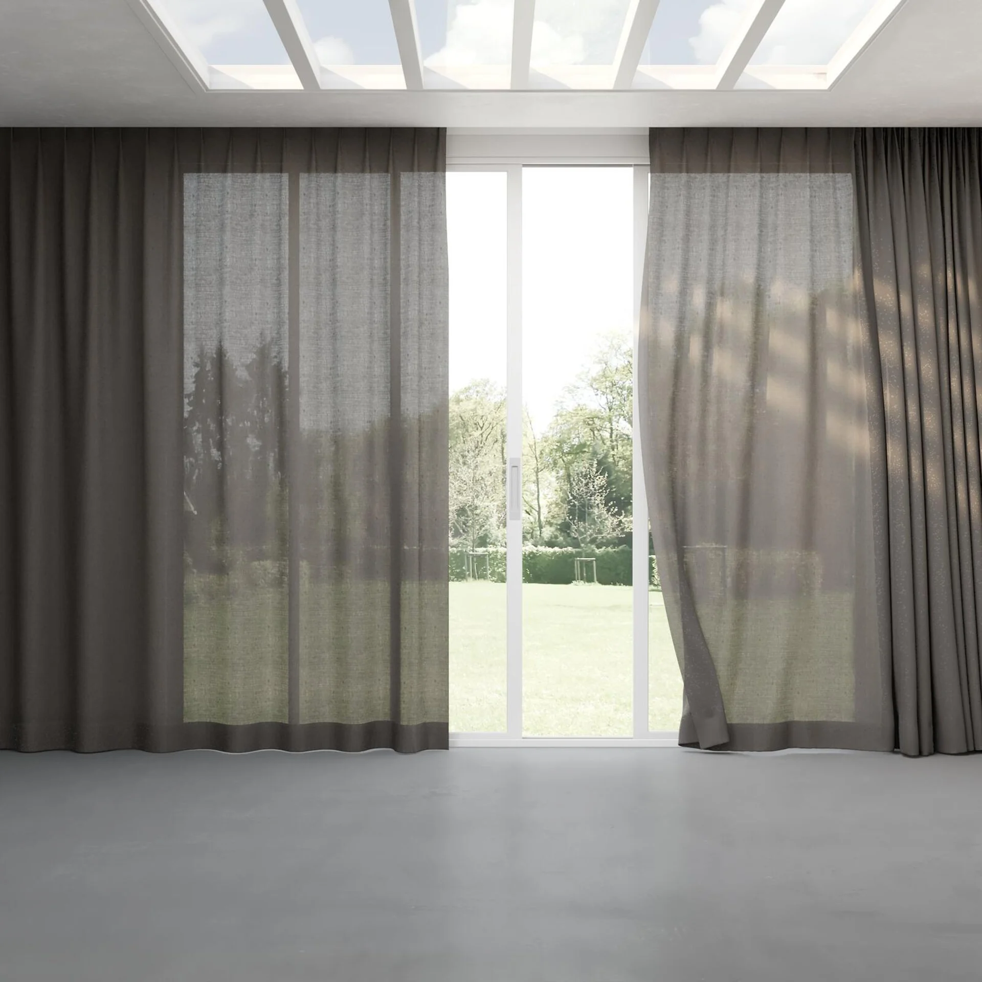 Full view of Balance Shadow, pinch pleat
