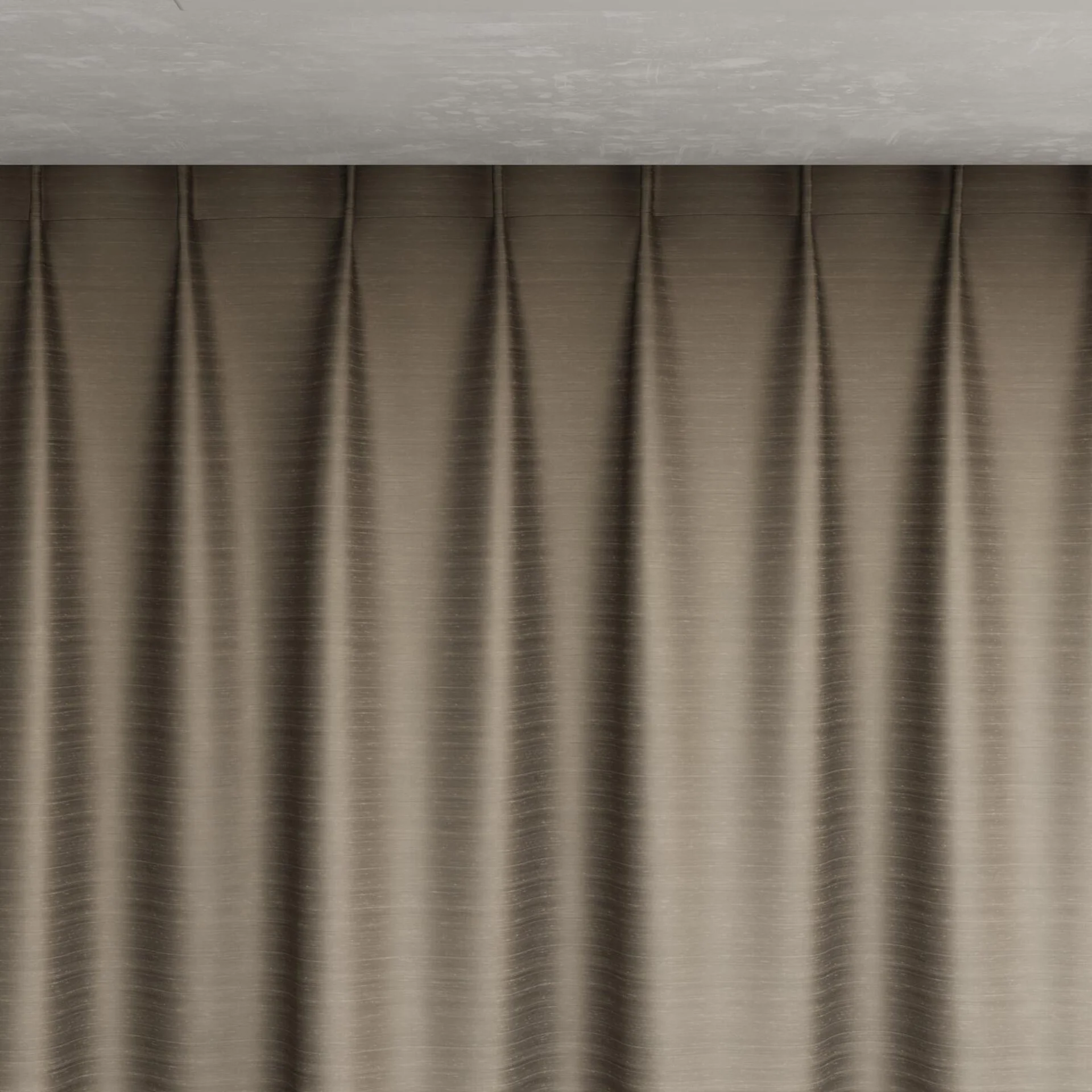 Top view of Silky Iron, pinch pleat