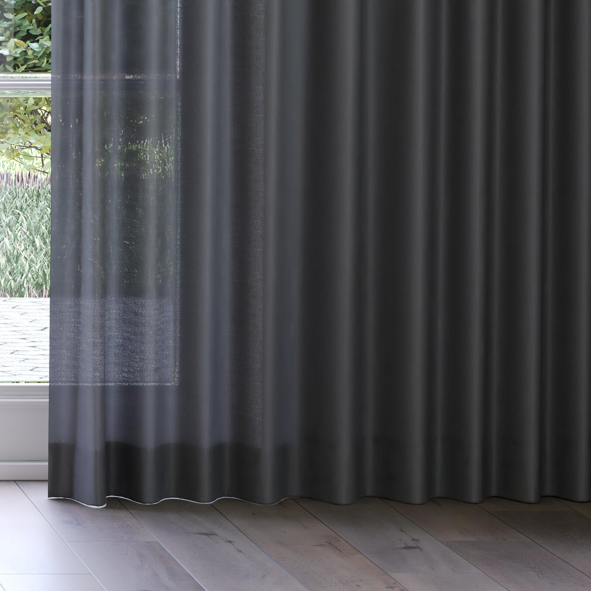 Bottom view of Sunlight Onyx, on curtain rail