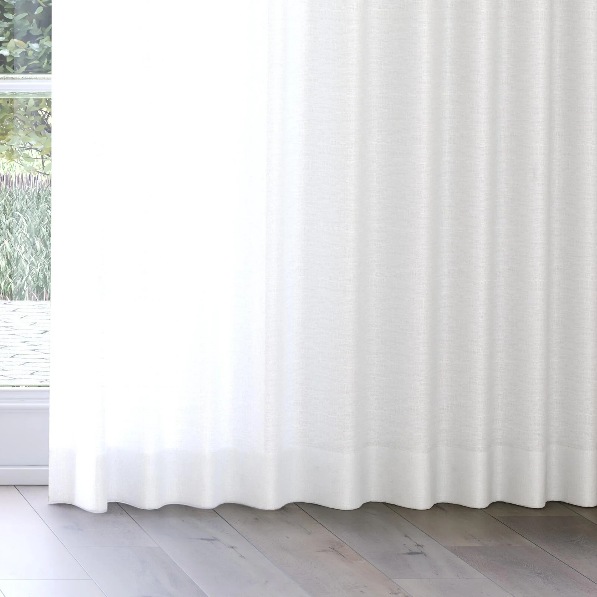 Bottom view of Elisabeth Snow, on curtain rail
