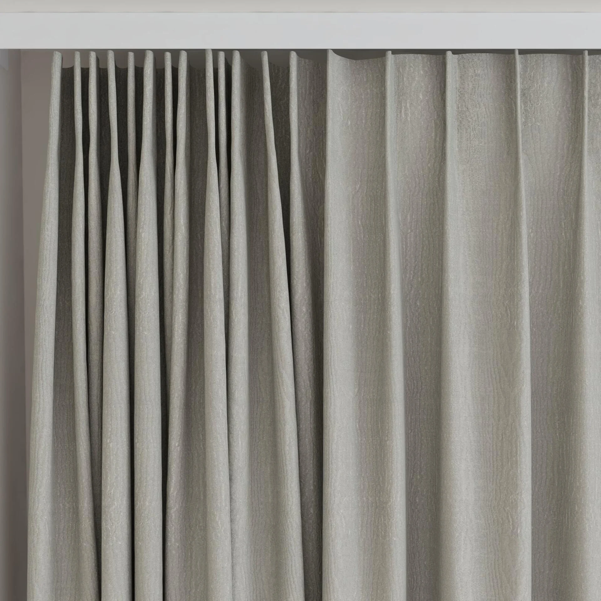 Top view of Jorace Zinc, on curtain rail