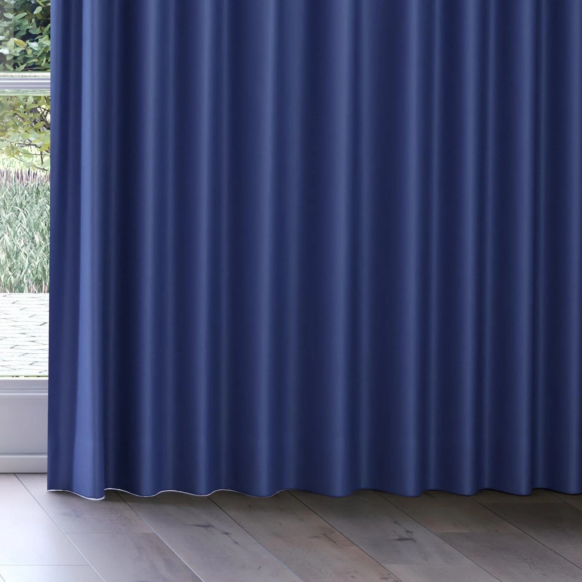 Bottom view of Woolskin Jeans, on curtain rail