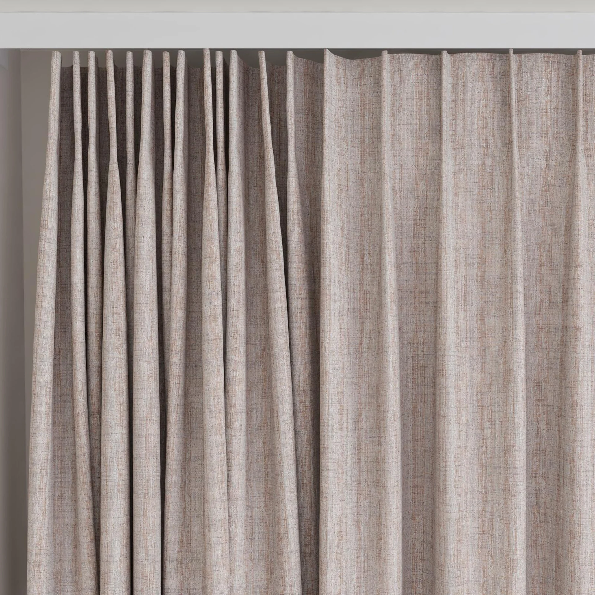 Top view of Iconic Dune, on curtain rail