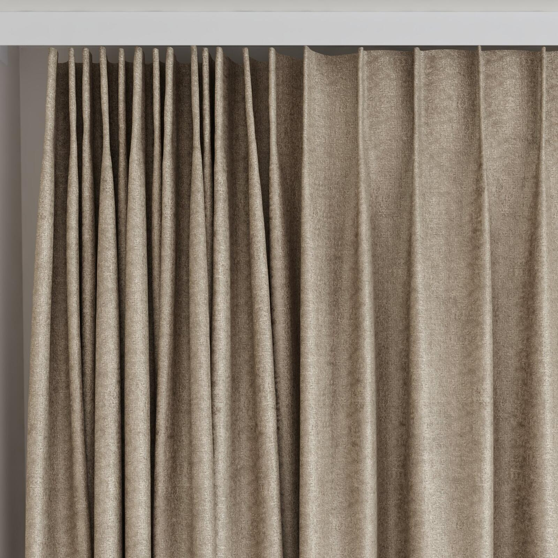 Top view of Hug Fossil, on curtain rail
