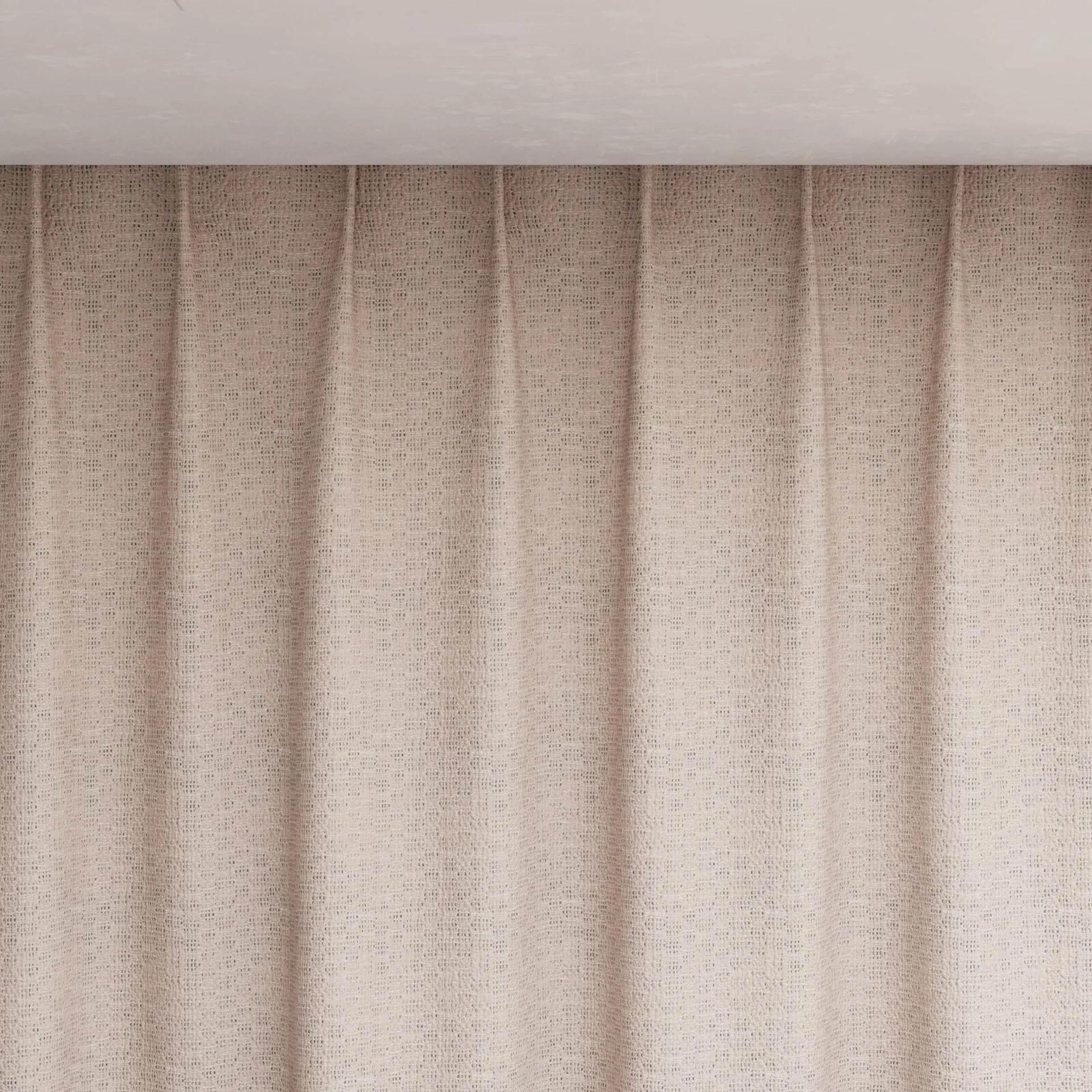 Top view of Cestino Blush, pinch pleat