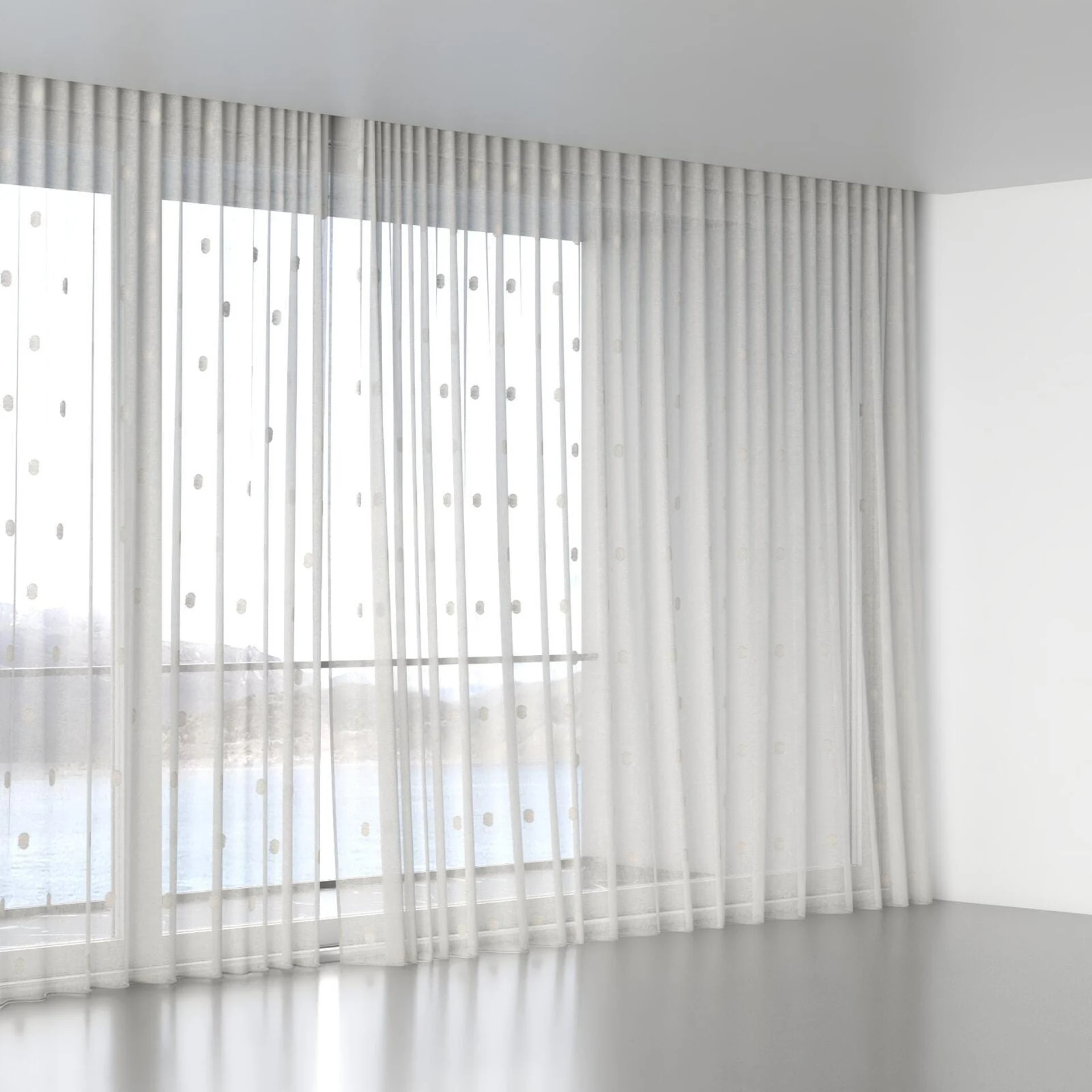 Full view of Gentle Vapour, wave pleat