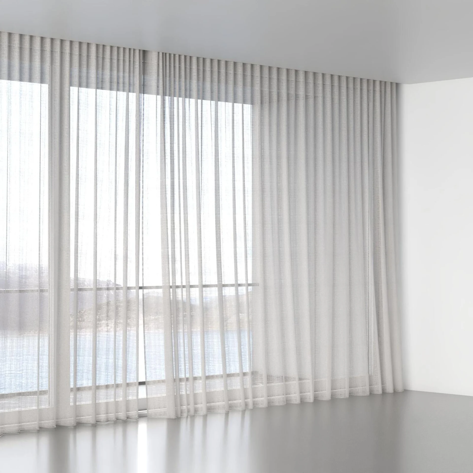 Full view of Scandinese Oyster, wave pleat