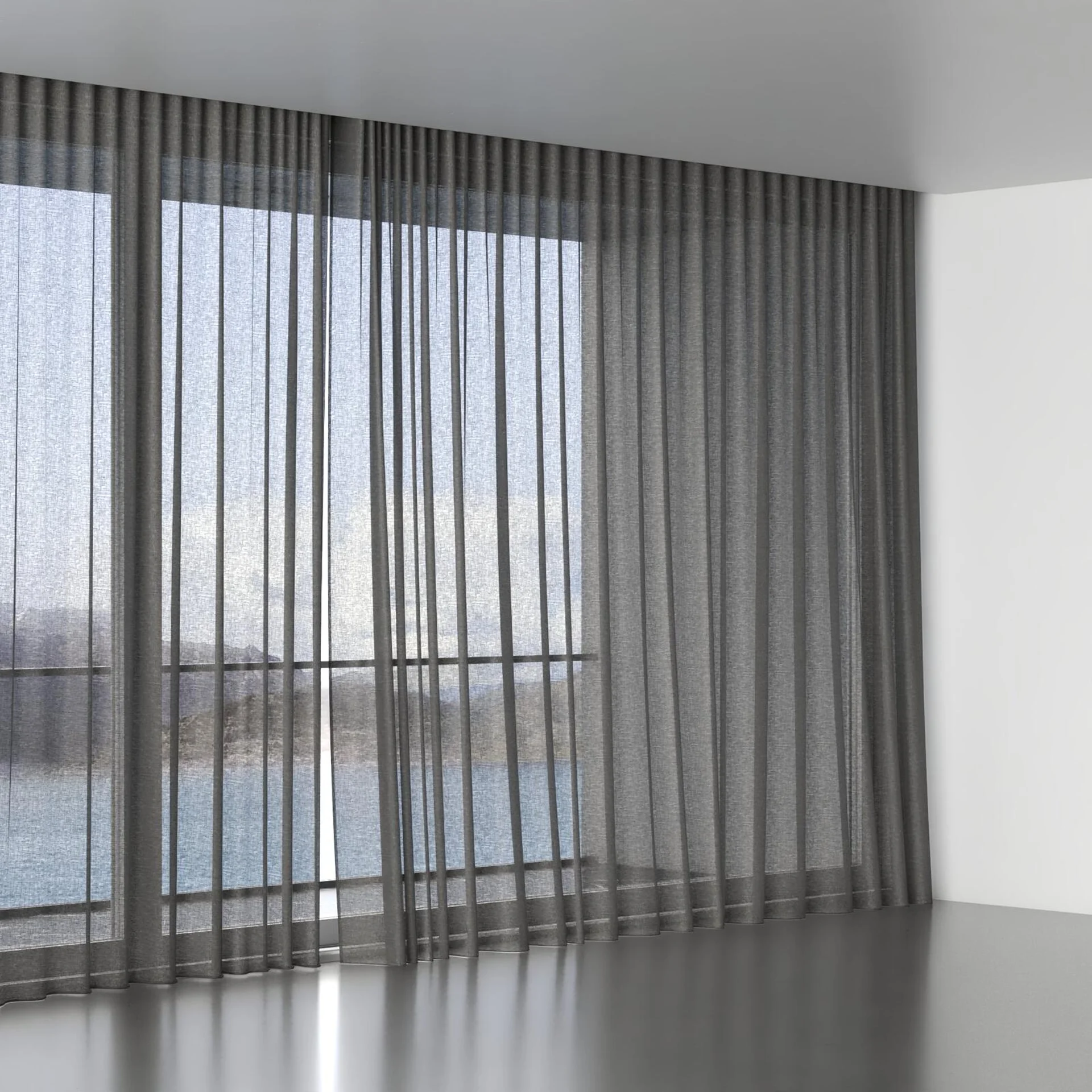 Full view of Laconia Air Granite, wave pleat