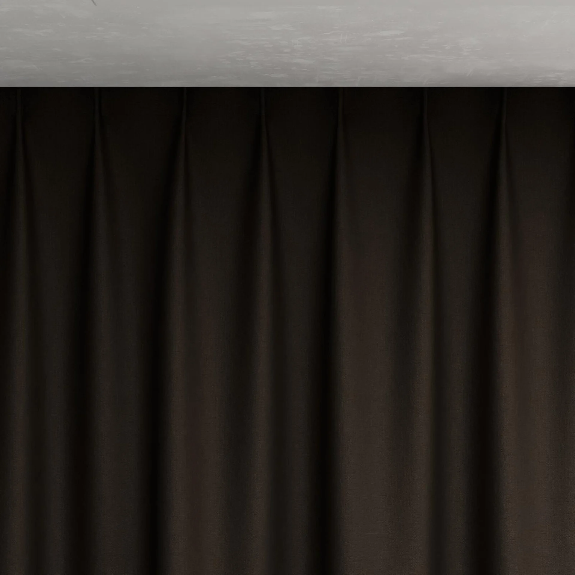 Top view of Eternal Clove, pinch pleat