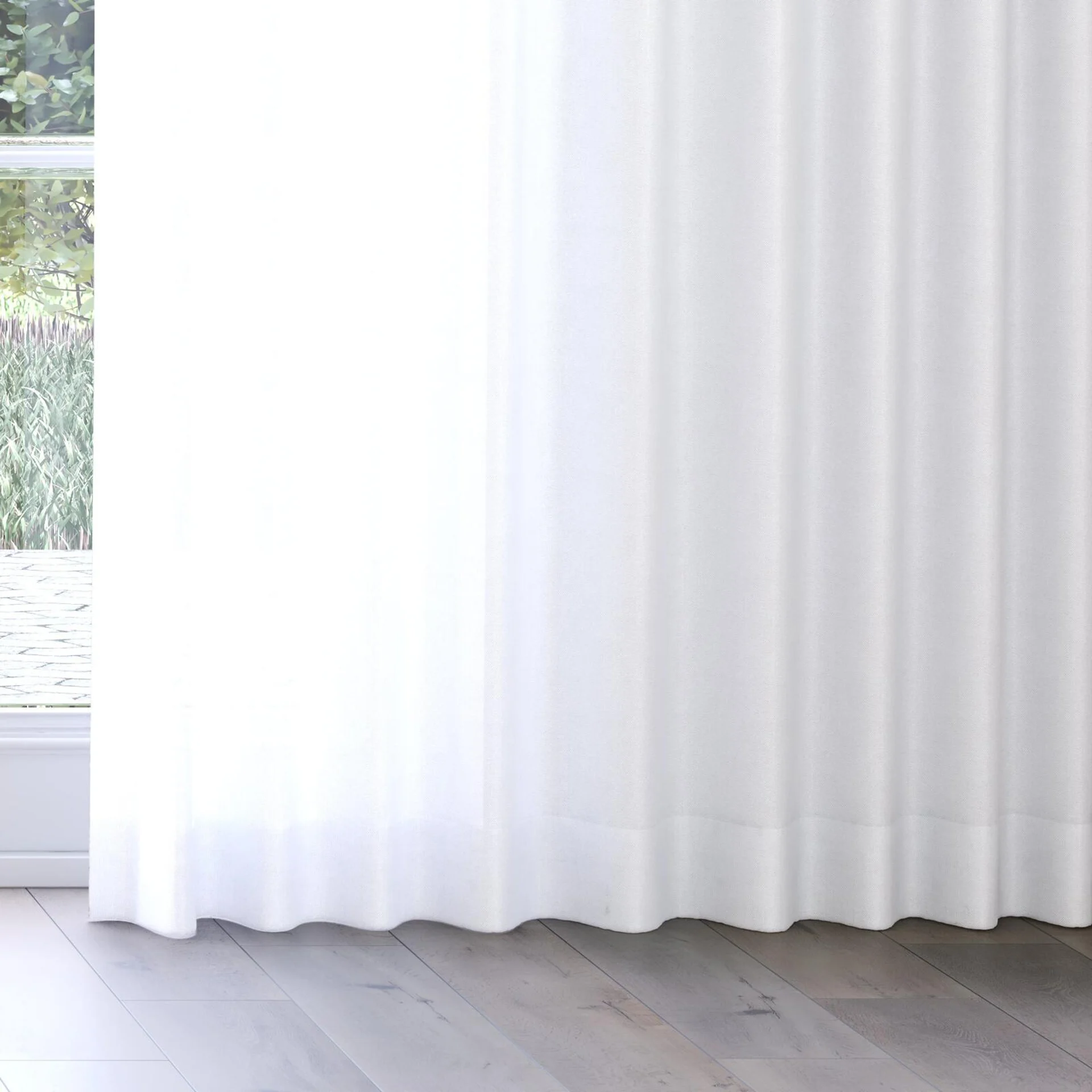 Bottom view of Twister Swan, on curtain rail