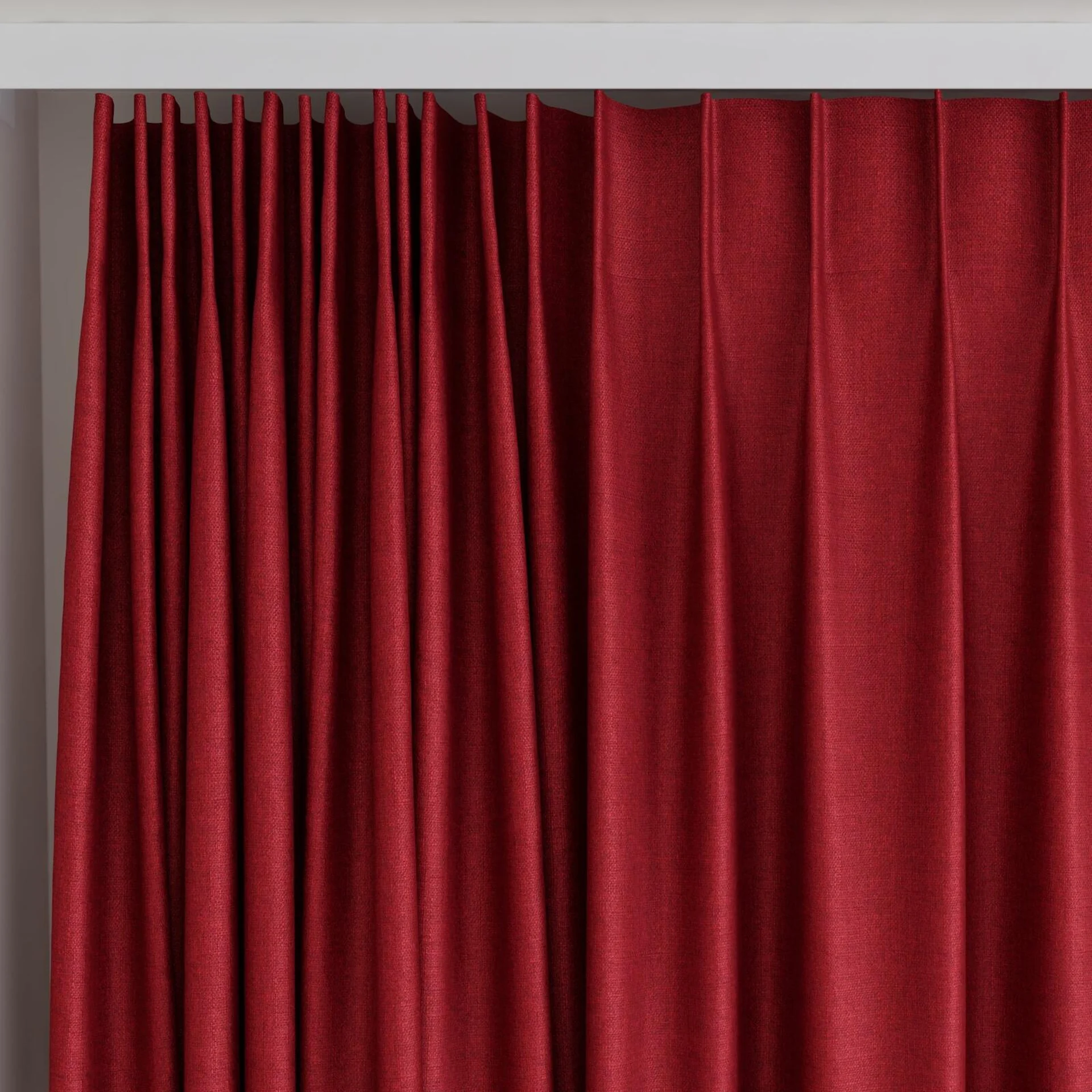 Top view of Jupiter Ribbon, on curtain rail