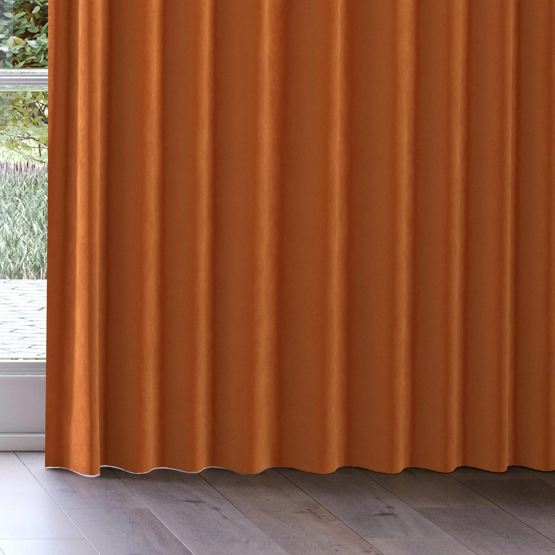 Bottom view of Vienna Bronzed, on curtain rail