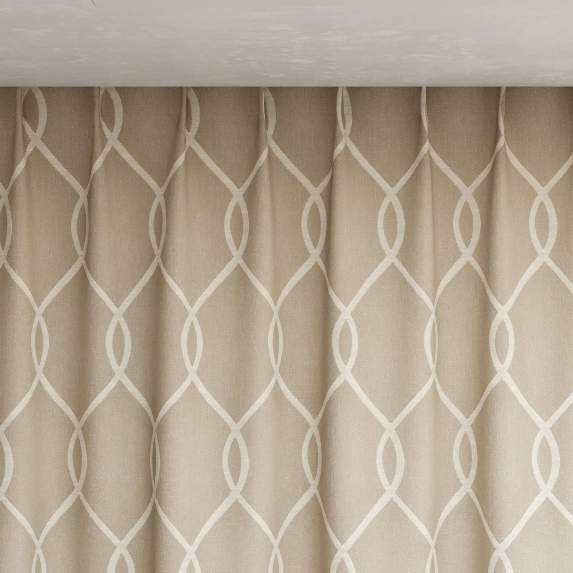 Top view of Latimer Latte, pinch pleat