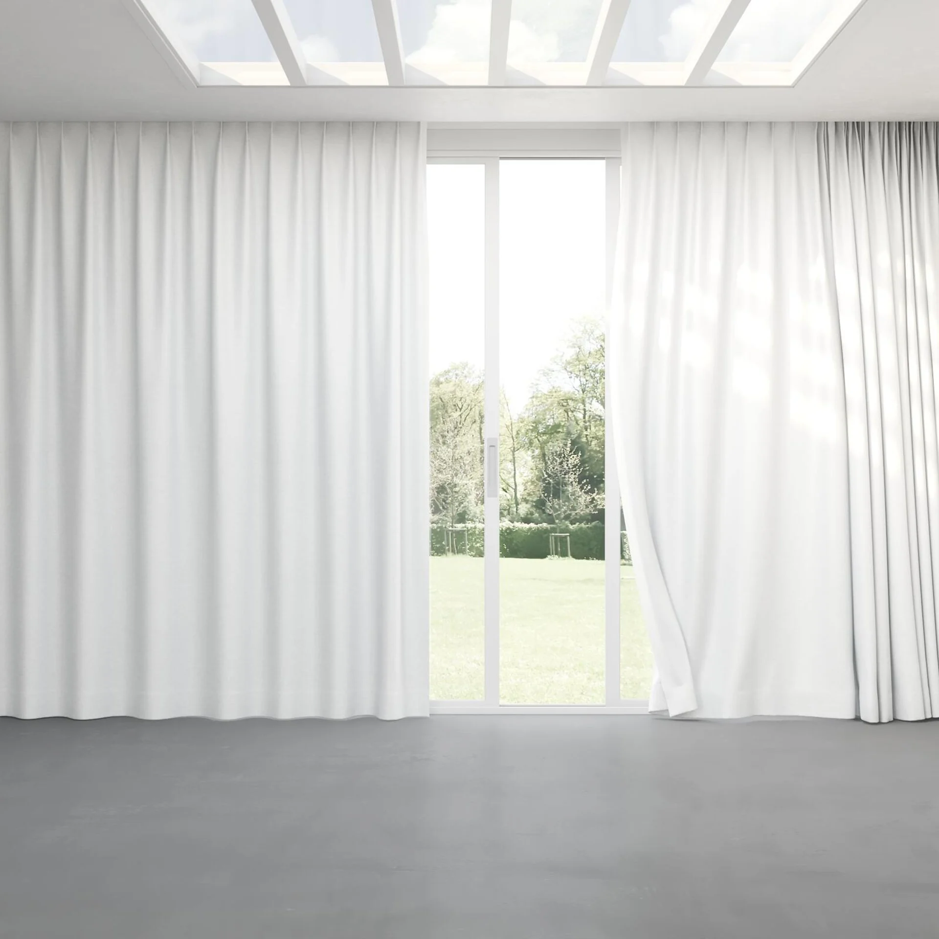 Full view of Provence Albatros, pinch pleat