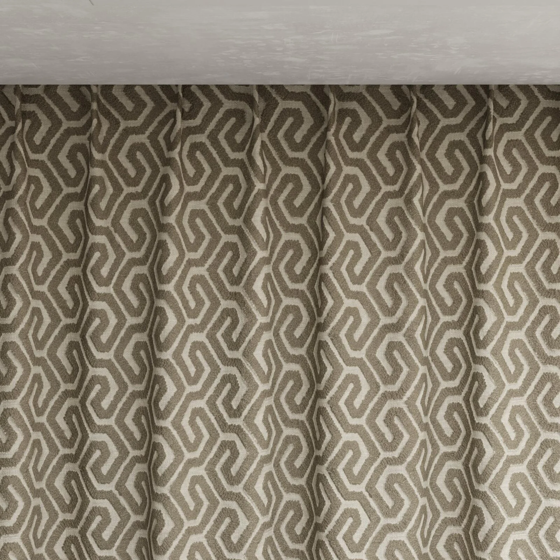 Top view of Comdeca Sand, pinch pleat