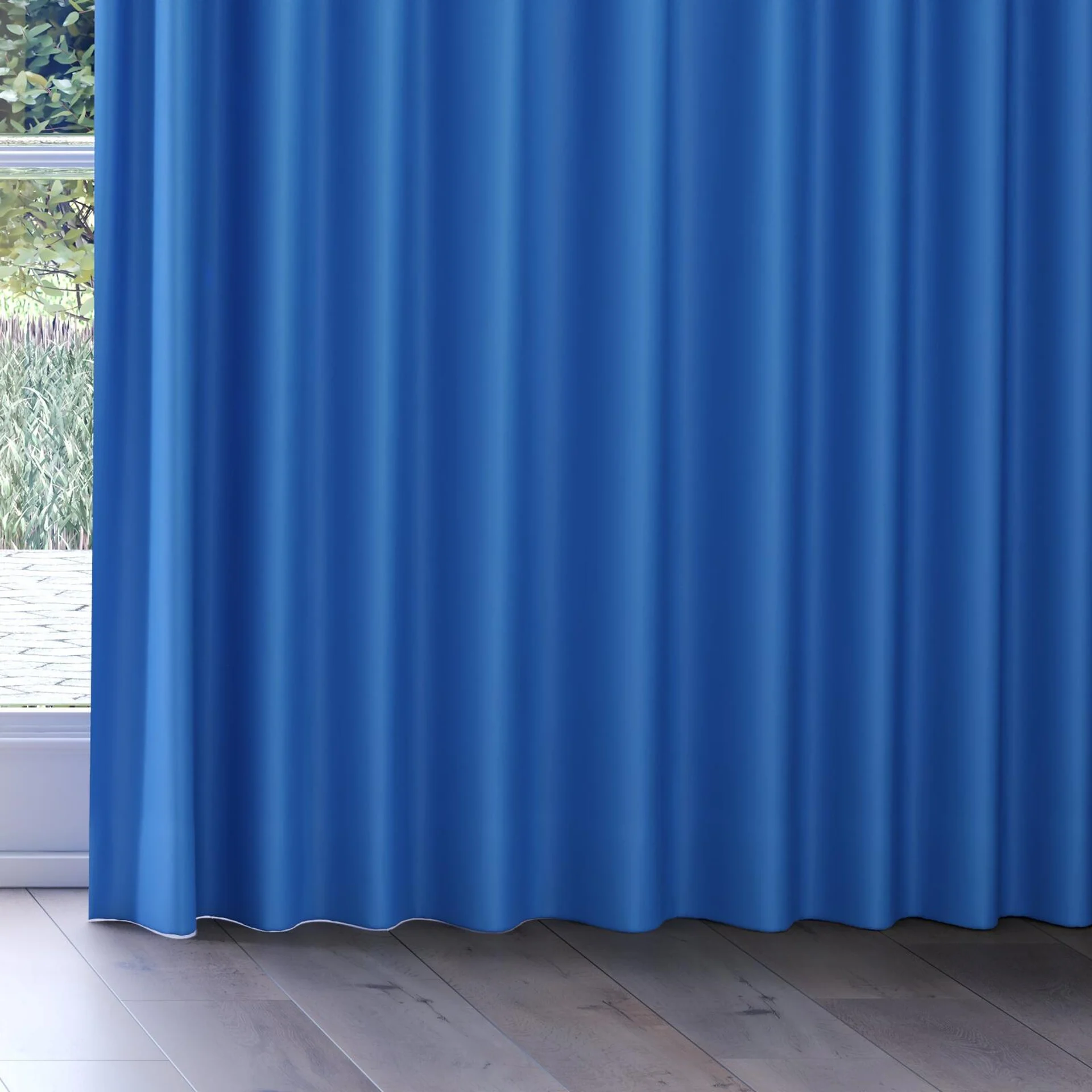 Bottom view of Ultra Dim Caribbean, on curtain rail