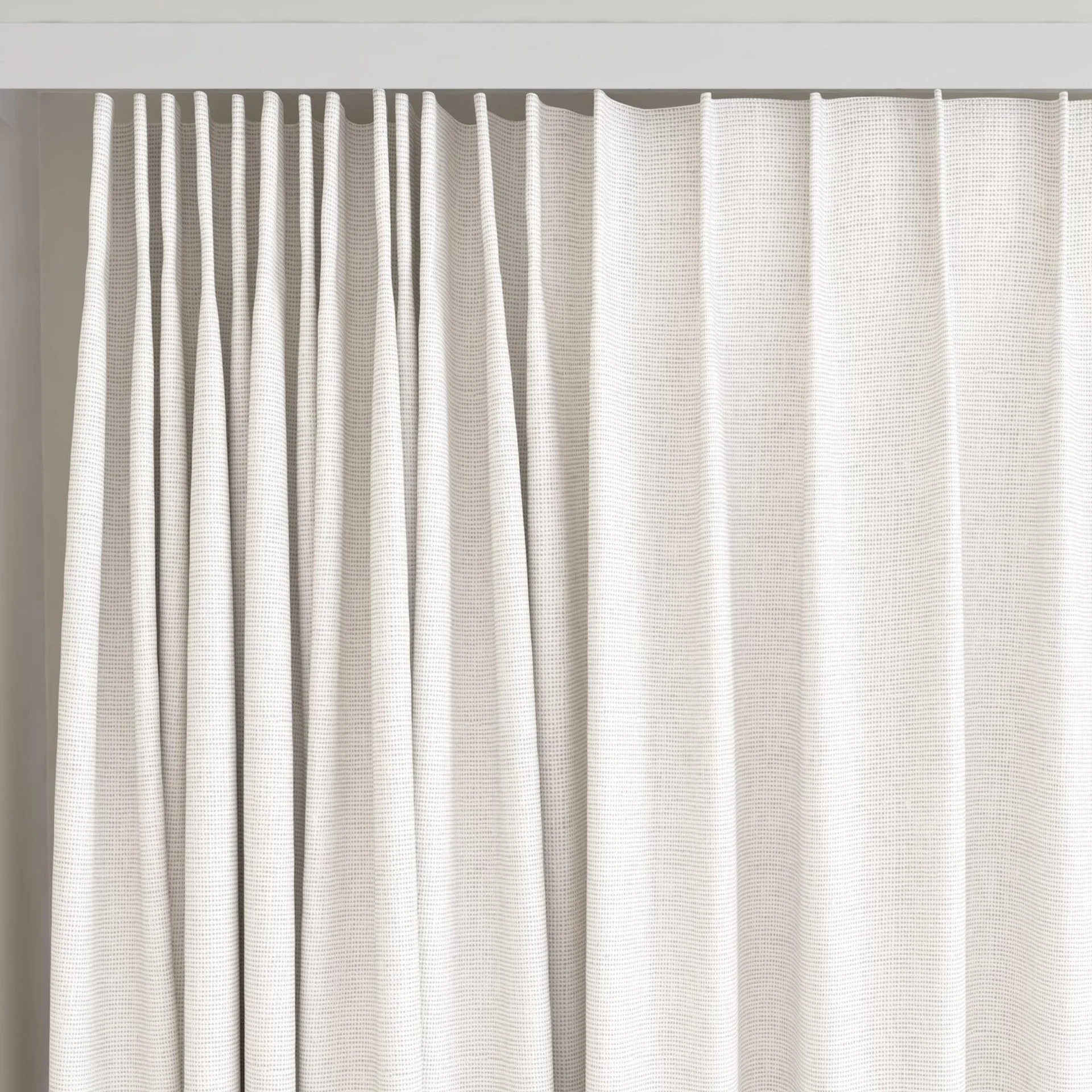 Top view of Yugen Birch, on curtain rail