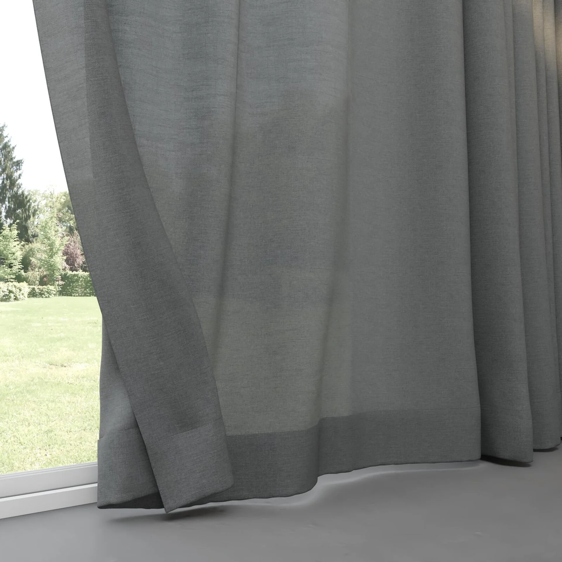 Bottom view of Envoy 2 Shadow 320cm, pinch pleat