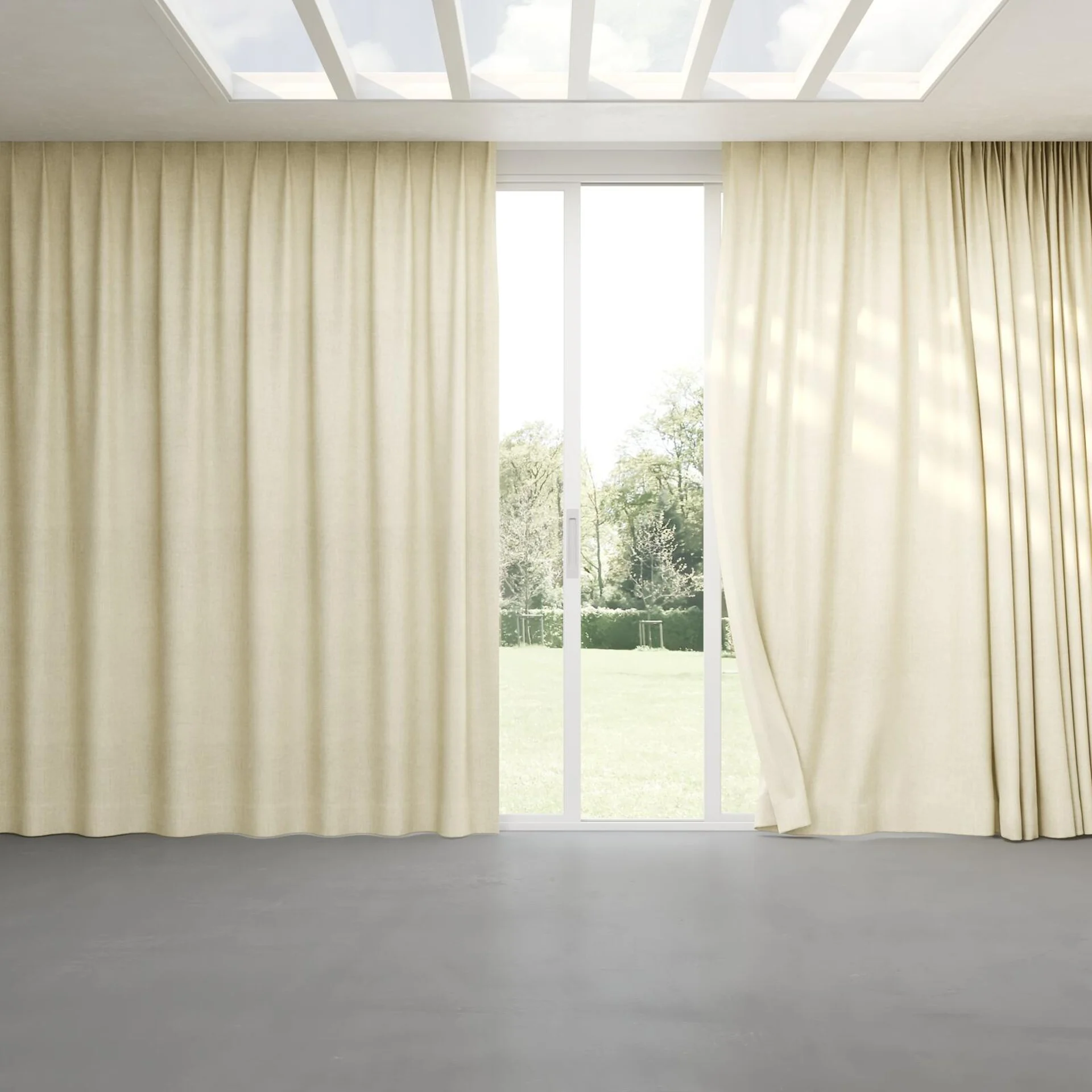 Full view of Monterey Antique, pinch pleat