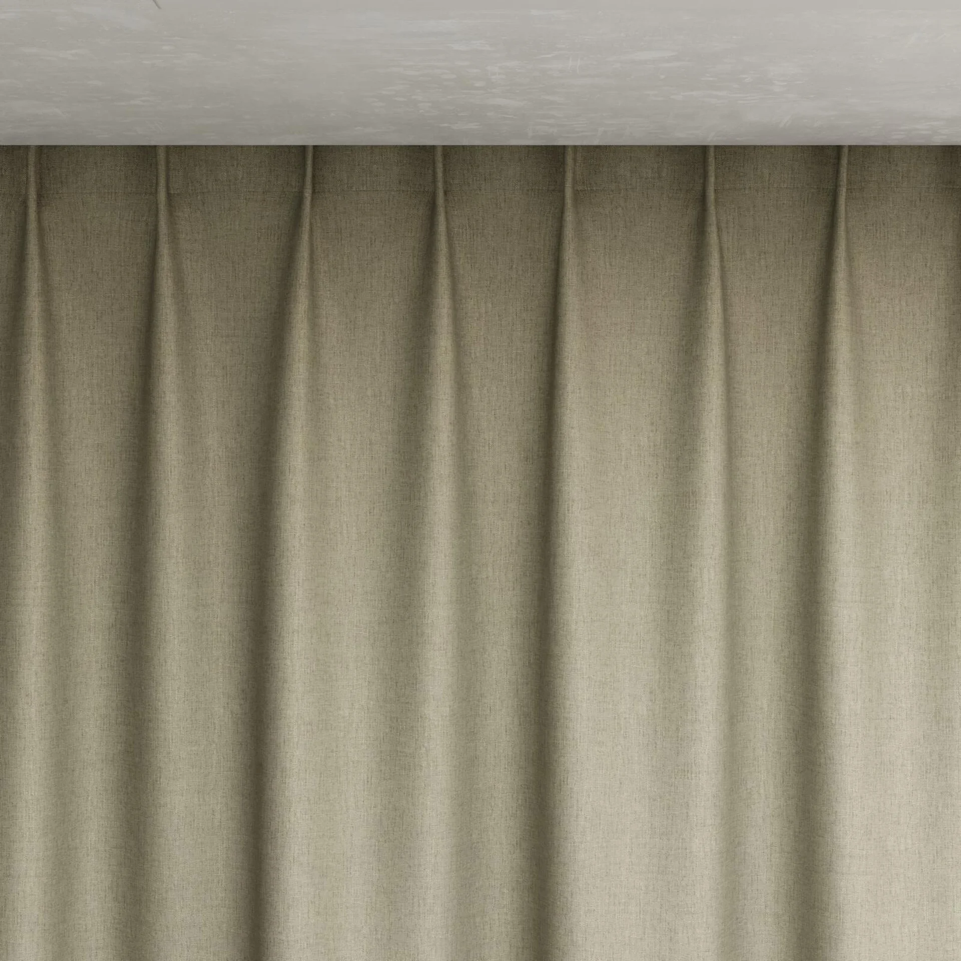 Top view of Stonewall Blackout Fossil, pinch pleat
