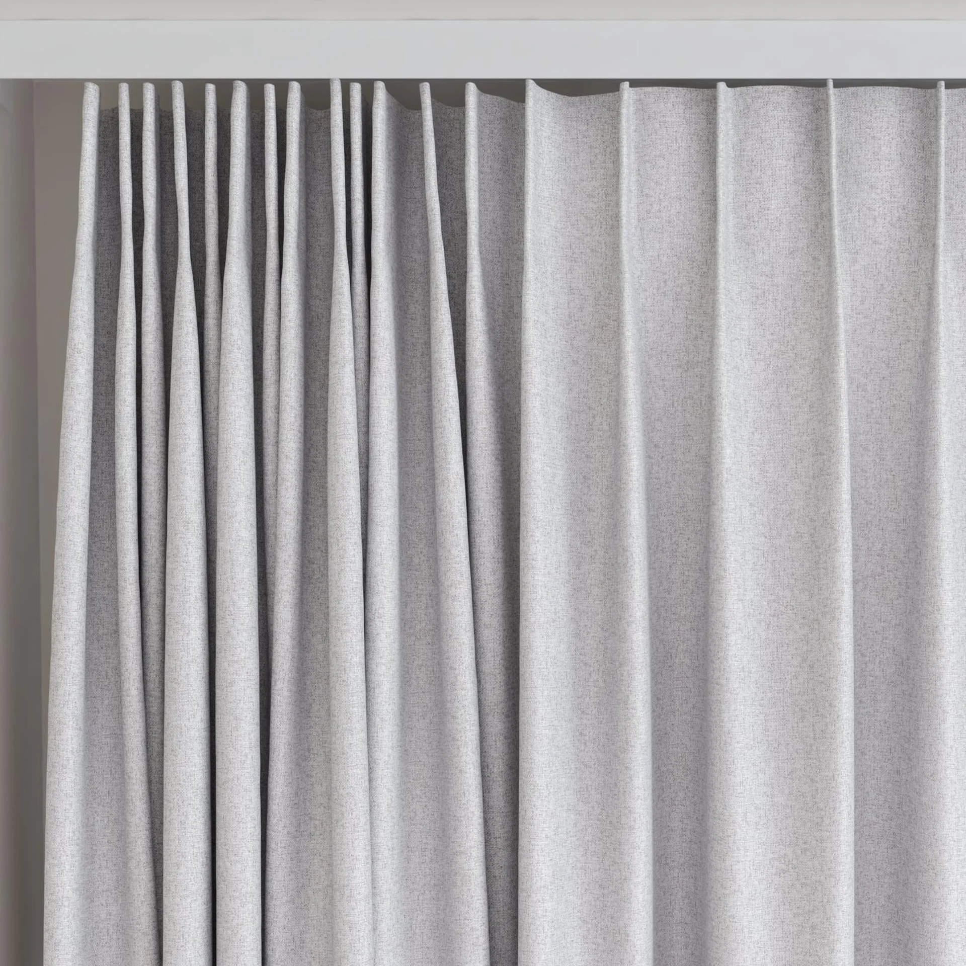 Top view of Liberate Stone, on curtain rail