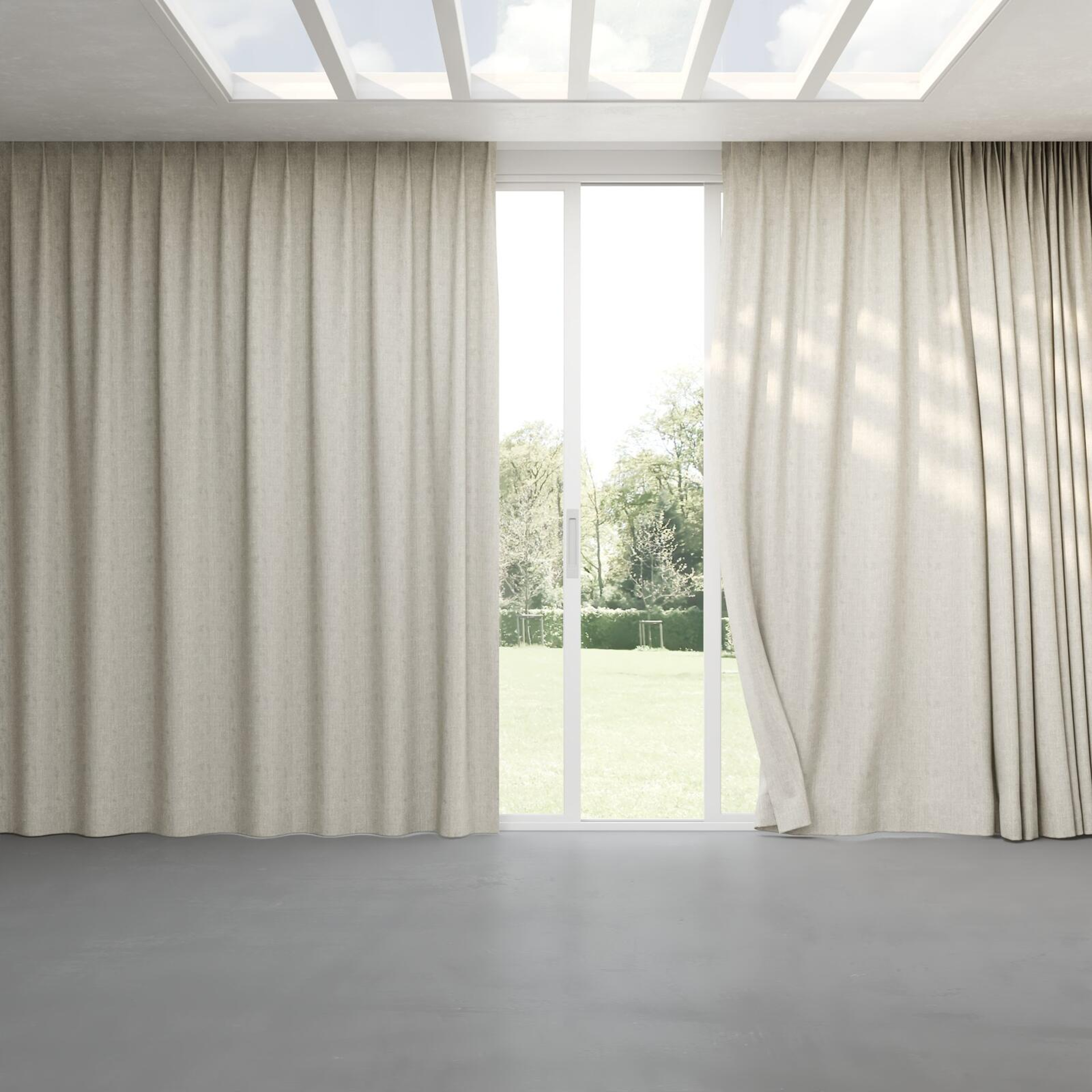 Full view of Effortless Mineral, pinch pleat