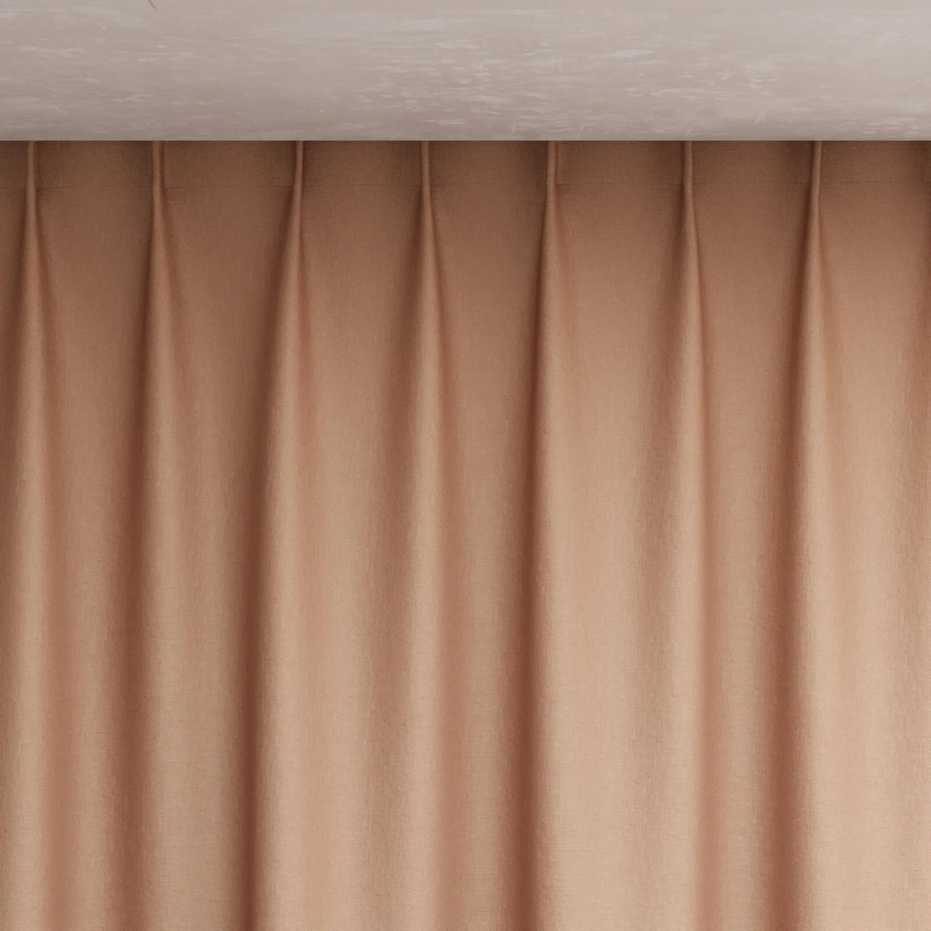 Top view of Eternal Blush, pinch pleat