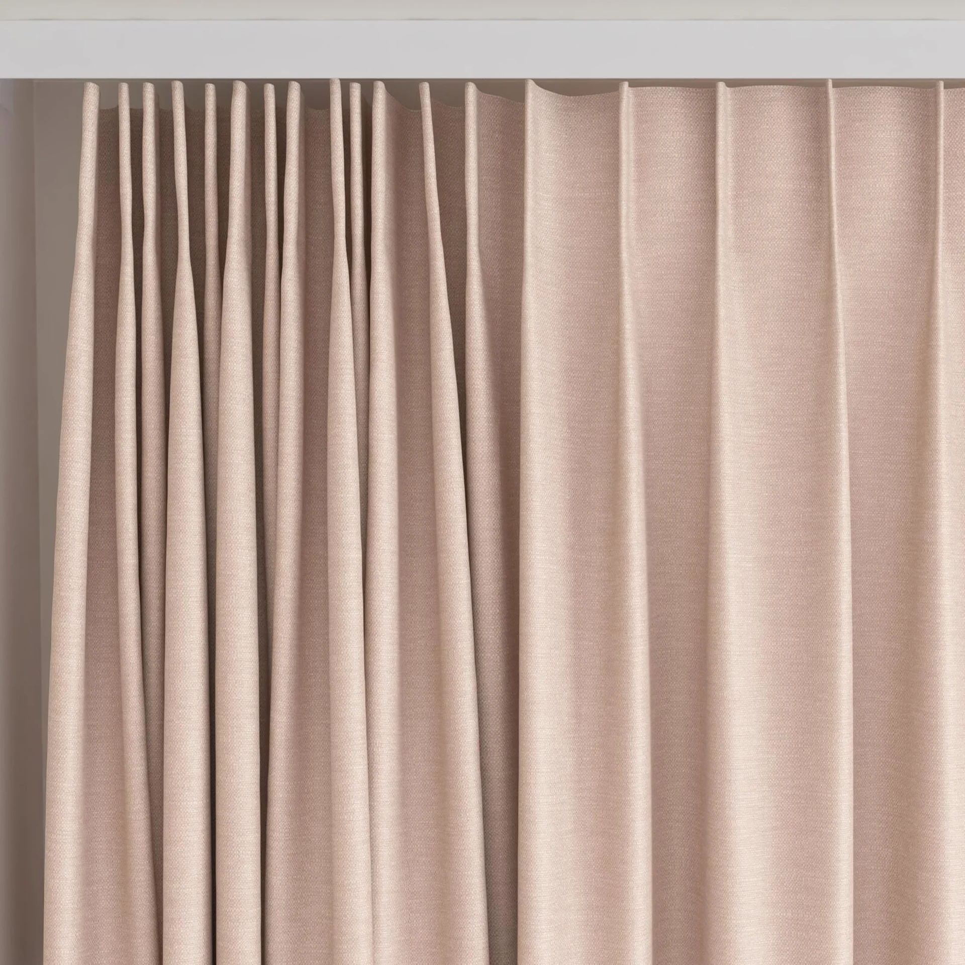 Top view of Colourwash Eco Powder, on curtain rail