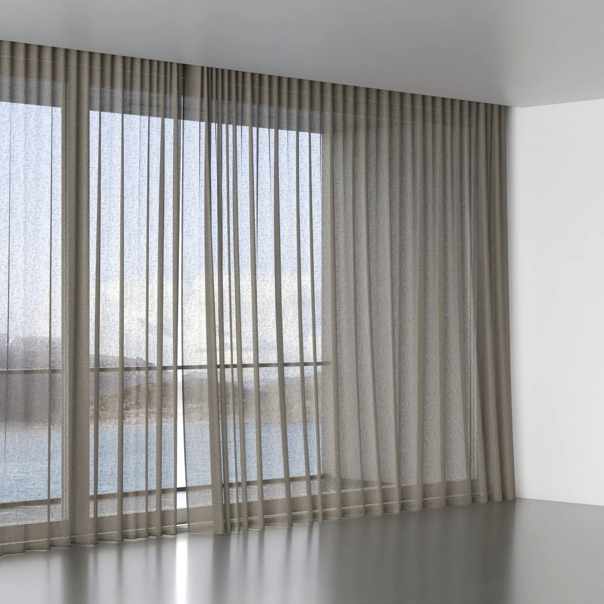 Full view of Laconia Air Metal, wave pleat
