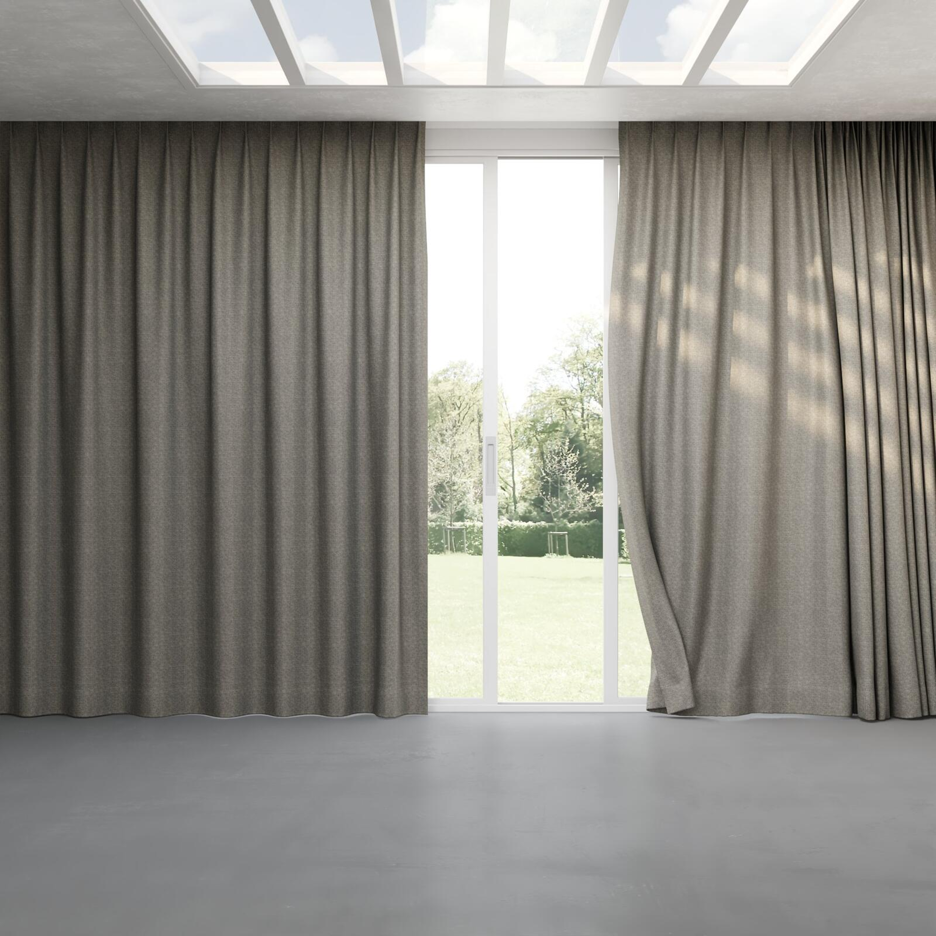 Full view of Astro Limestone, pinch pleat