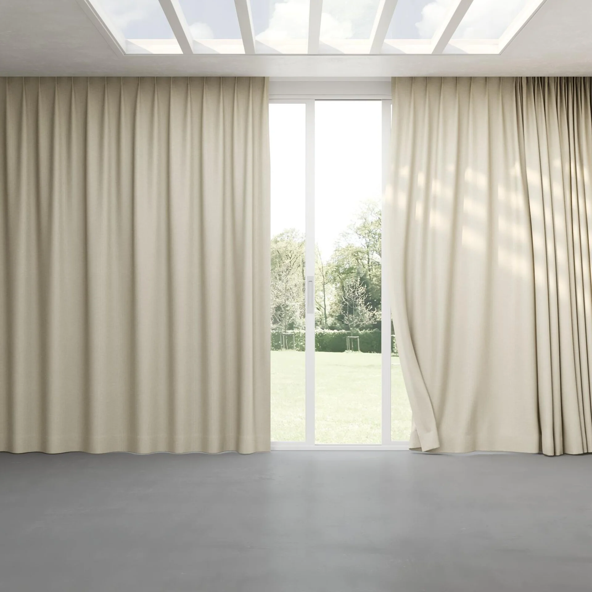 Full view of Casual Whisper, pinch pleat