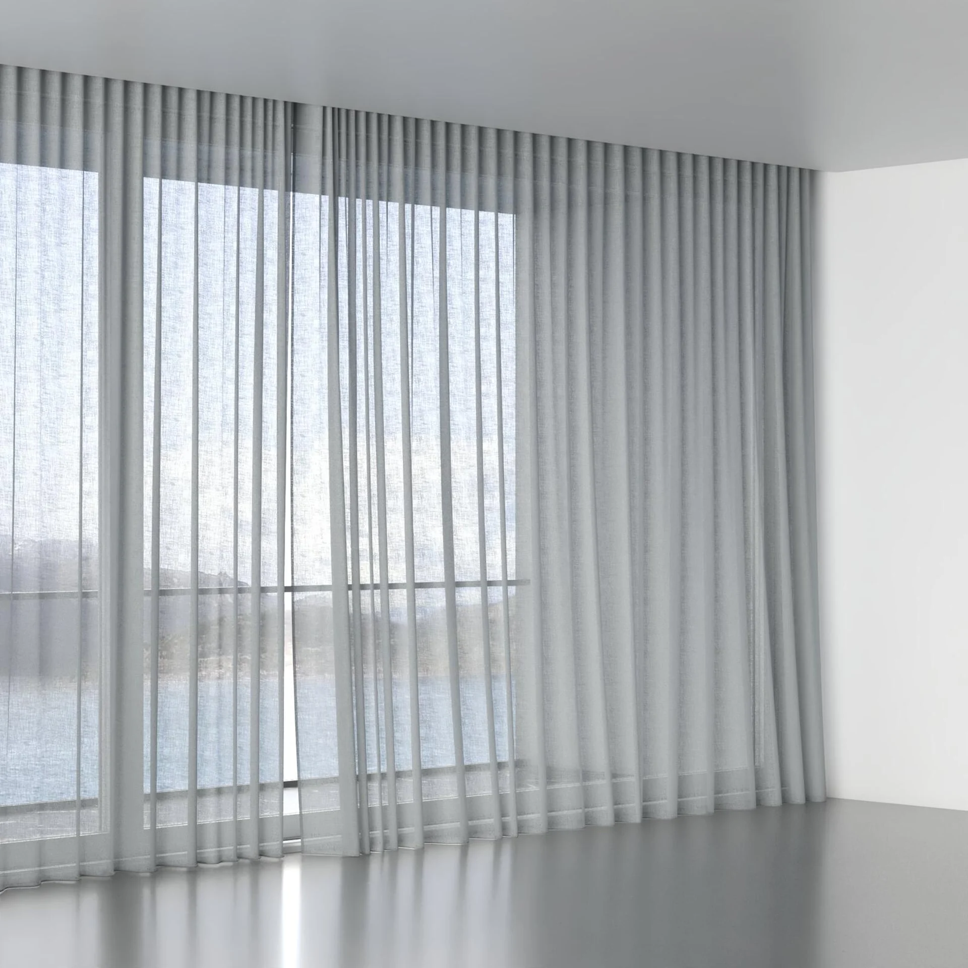 Full view of Statement Silver, wave pleat