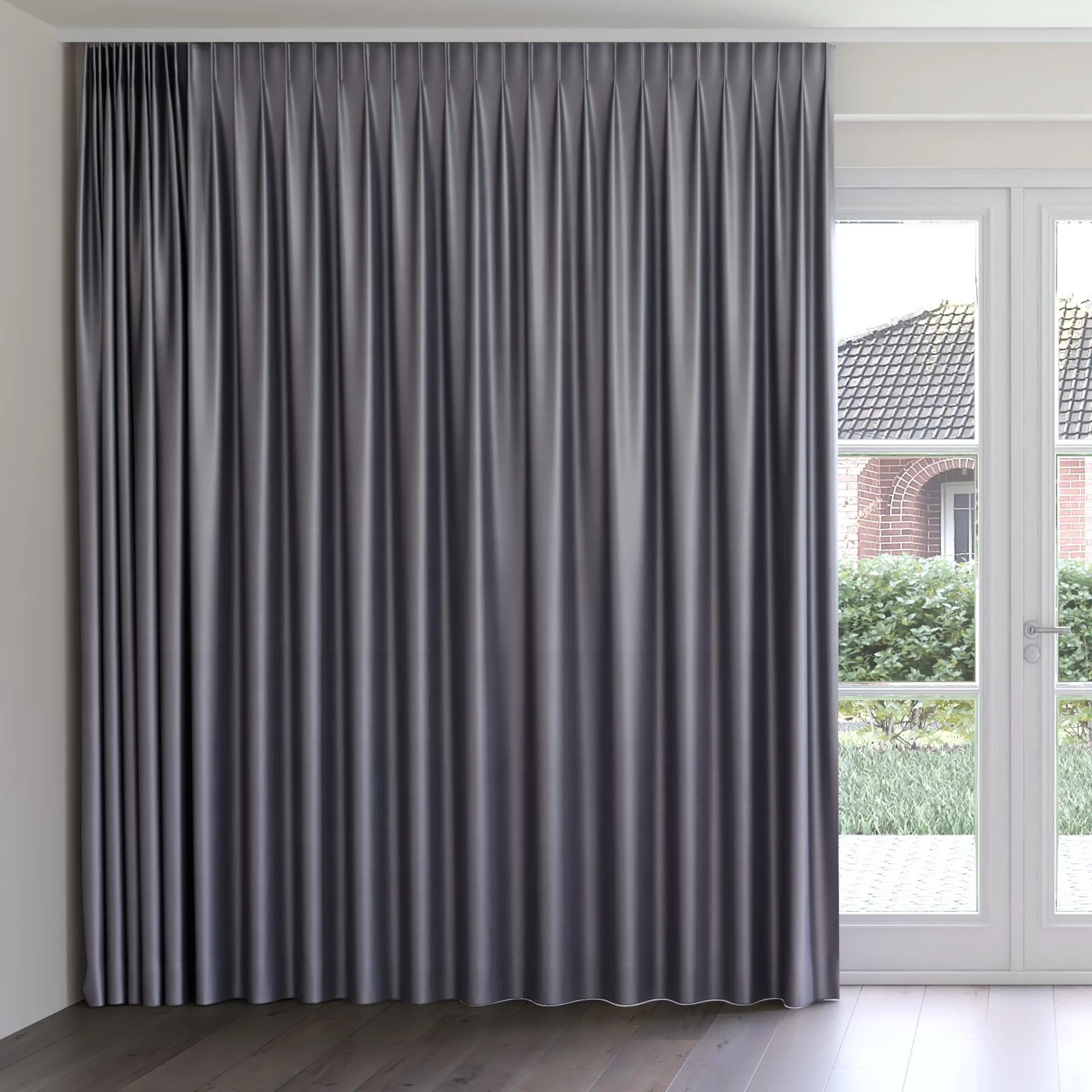 Front view of Mont Blanc Denim, on curtain rail