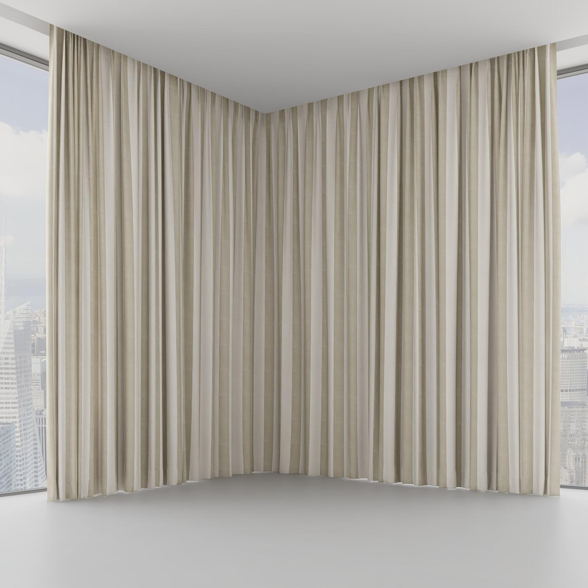Front view of Nexus Linen, on hidden rail