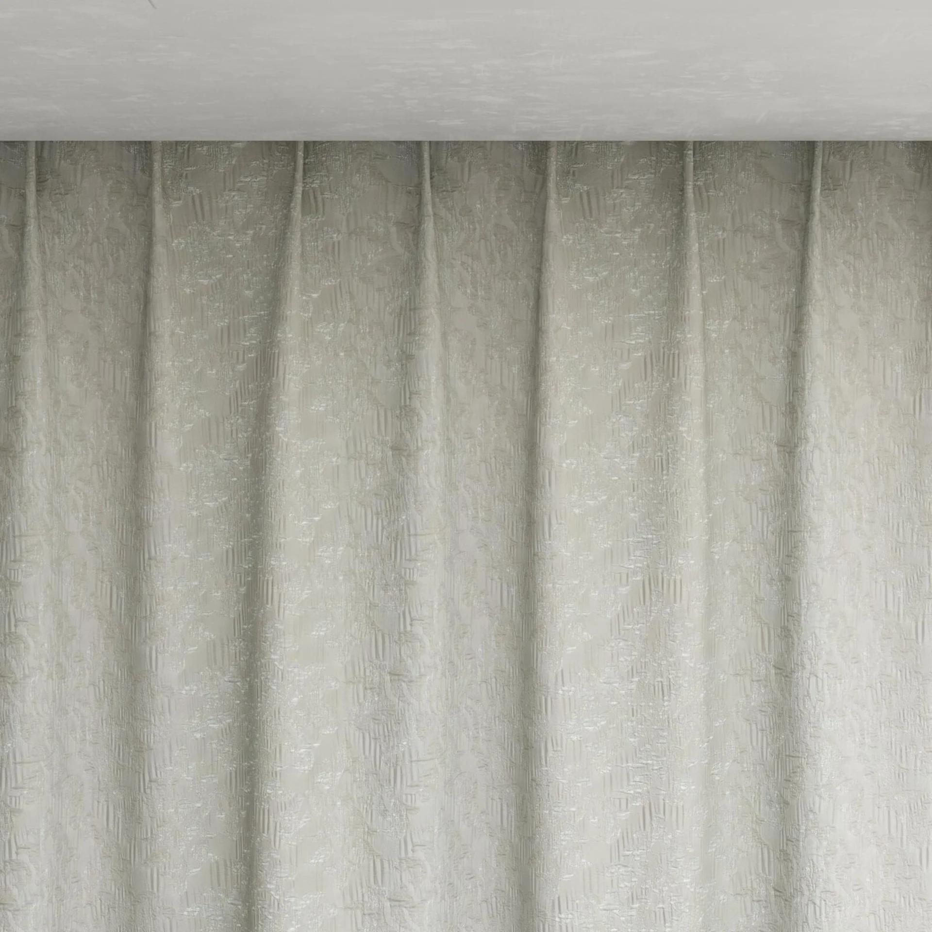 Top view of Objet Fog, pinch pleat