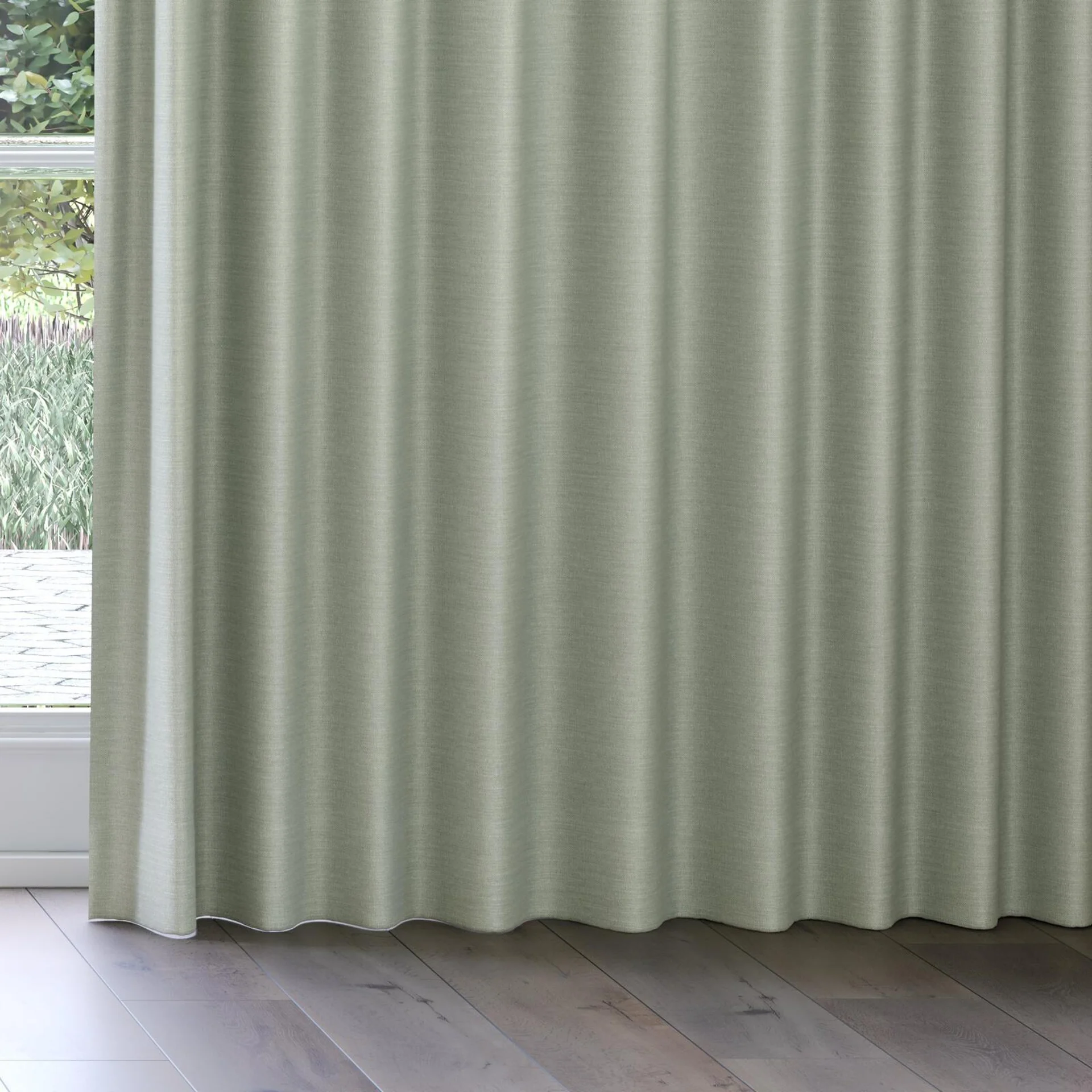 Bottom view of Linex Frost, on curtain rail