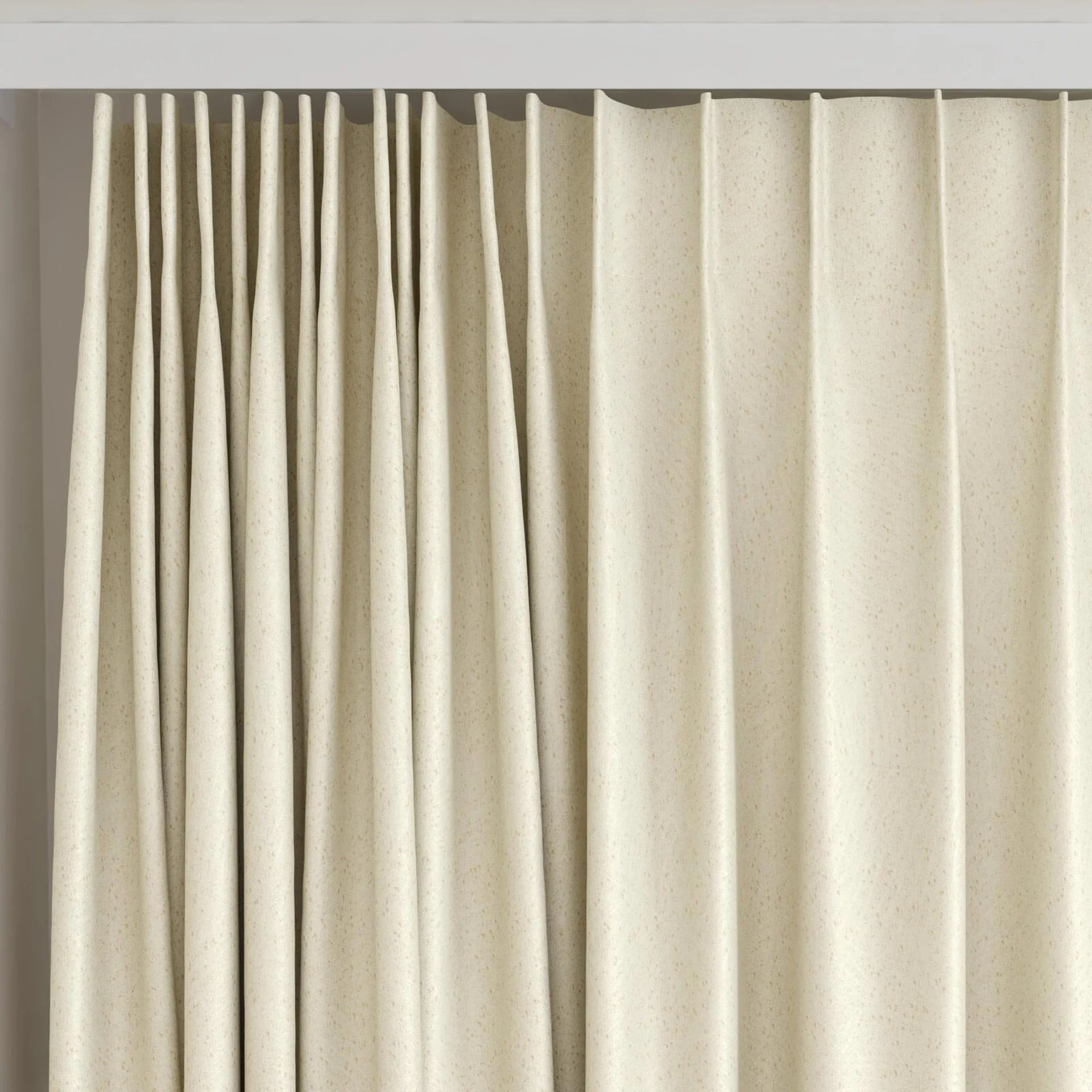 Top view of Umbra Sesame, on curtain rail