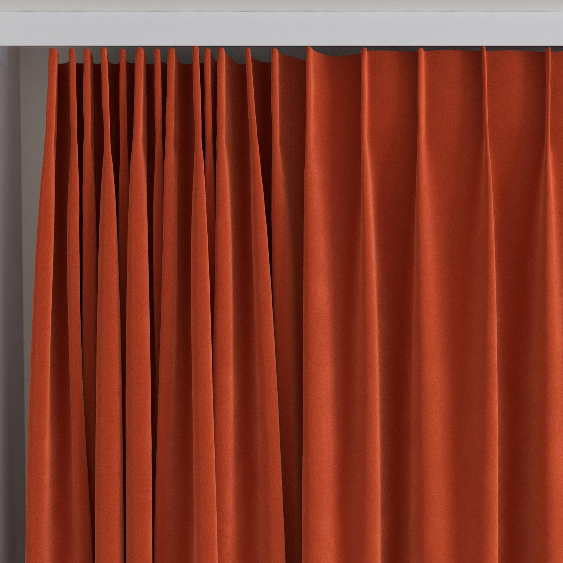 Top view of Verbier Sienna, on curtain rail