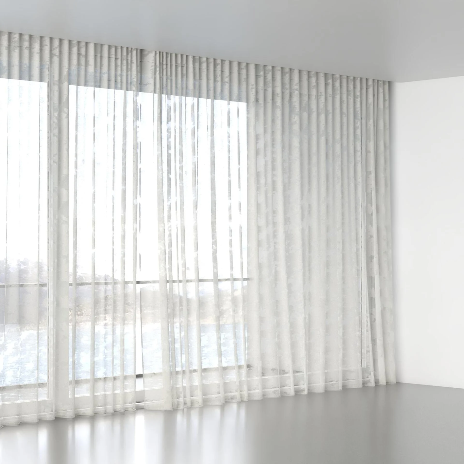 Full view of Triora Plaza, wave pleat