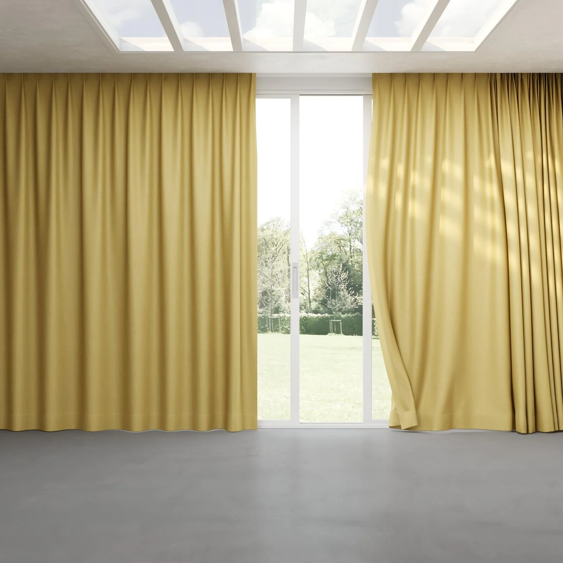 Full view of Gent Amber, pinch pleat