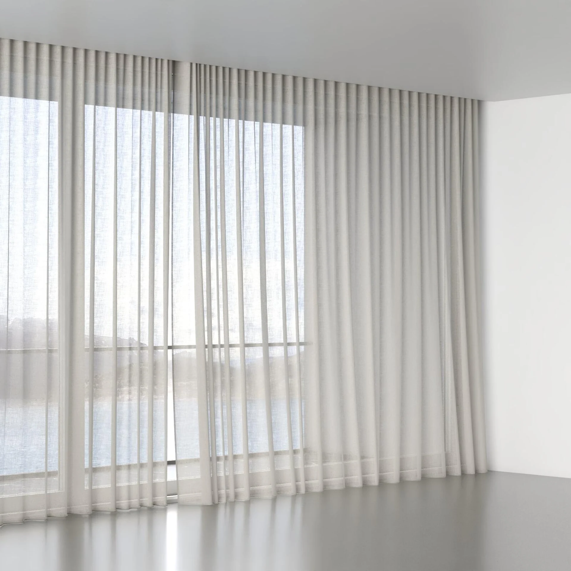 Full view of Statement Linen, wave pleat