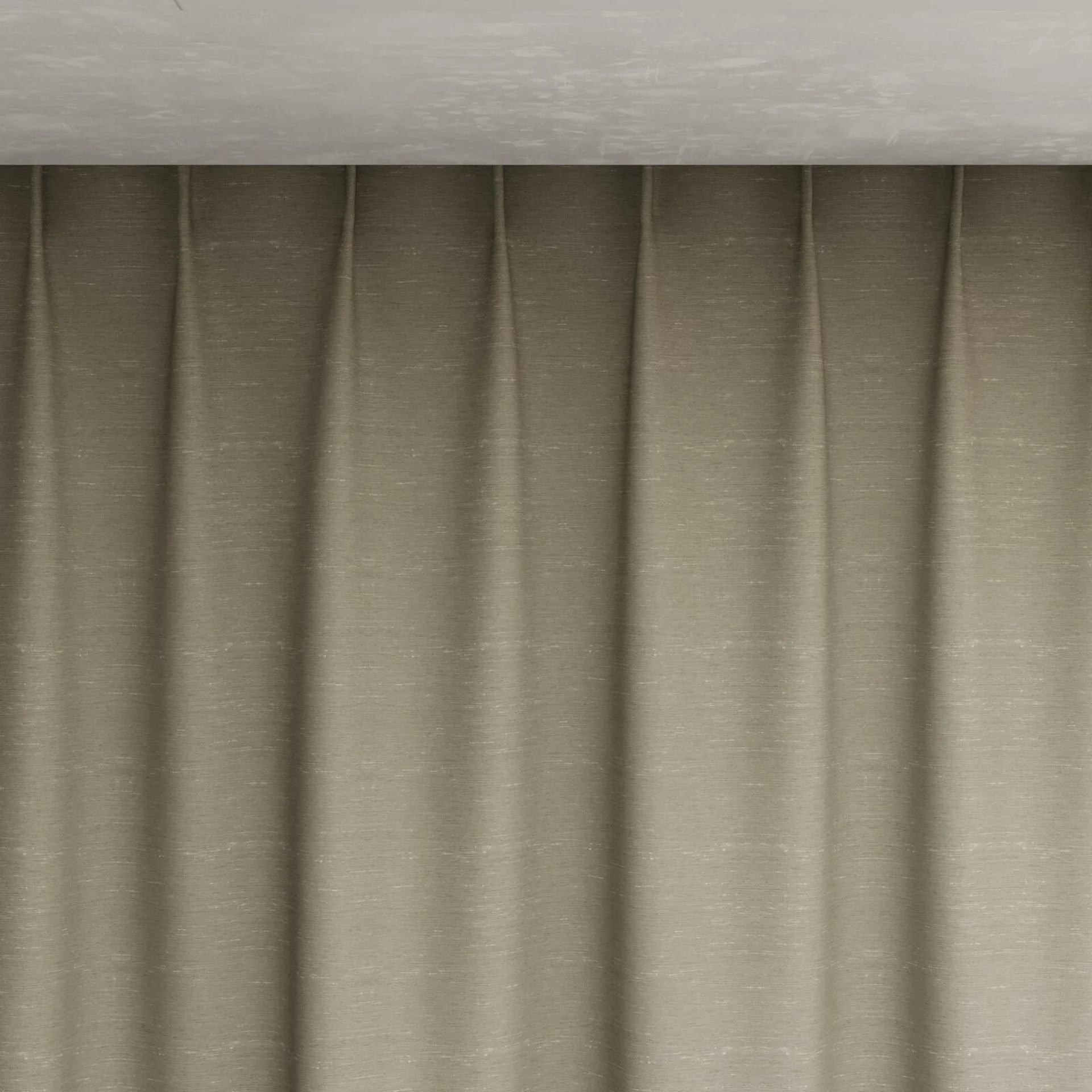 Top view of Maharaja II Sage, pinch pleat