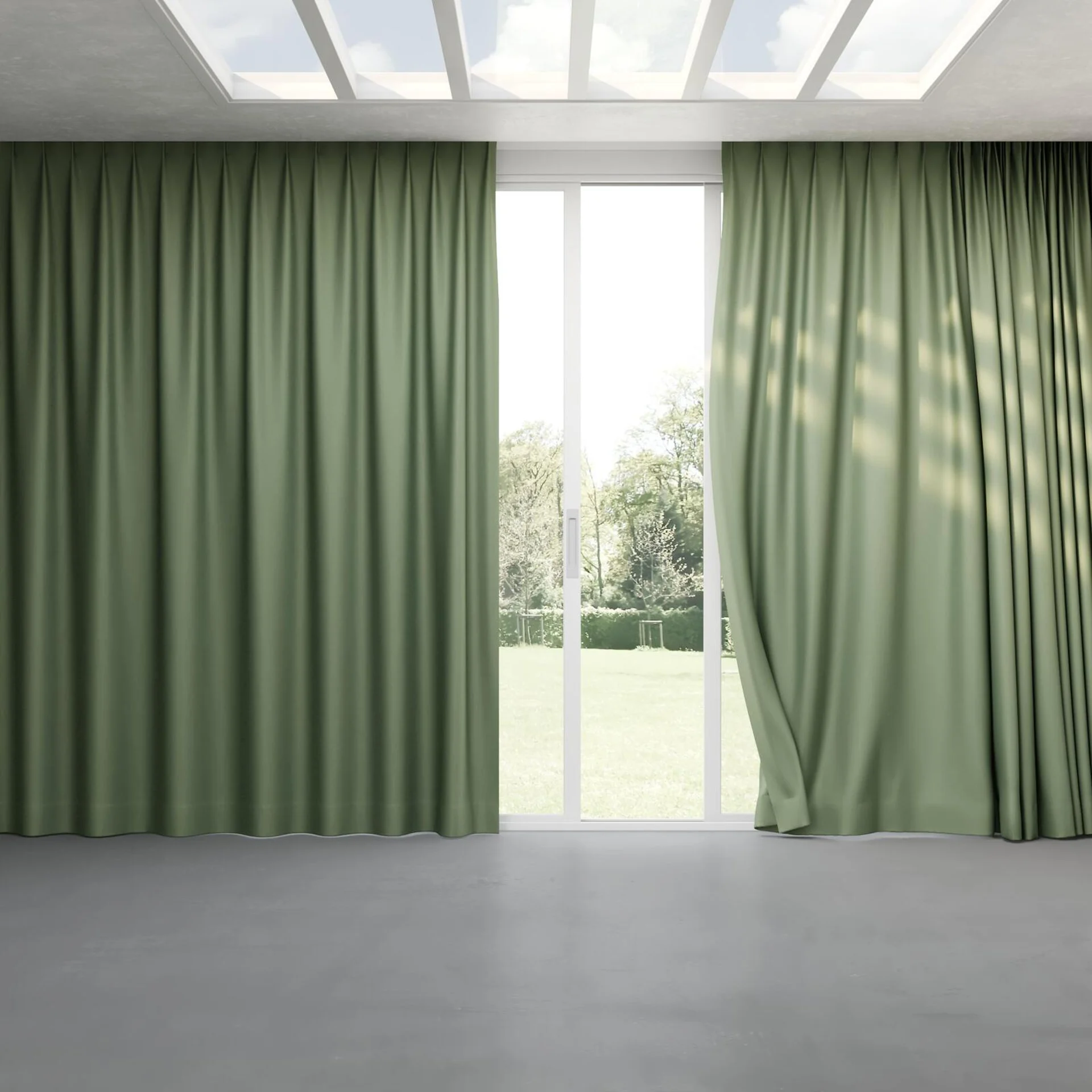 Full view of Grove Hunter, pinch pleat