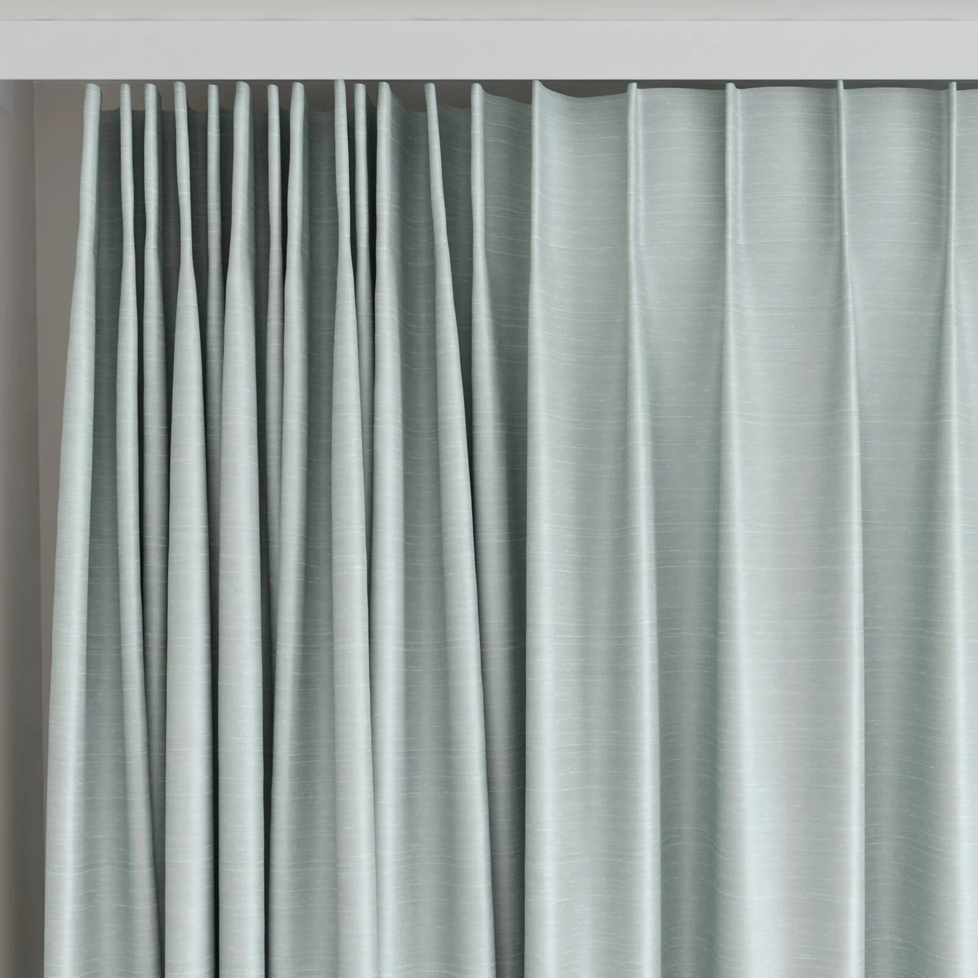 Top view of Silky Reef, on curtain rail