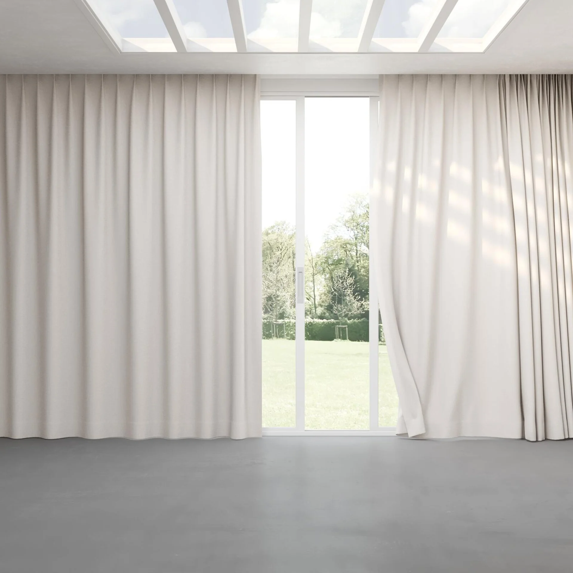 Full view of Artemis Mink, pinch pleat