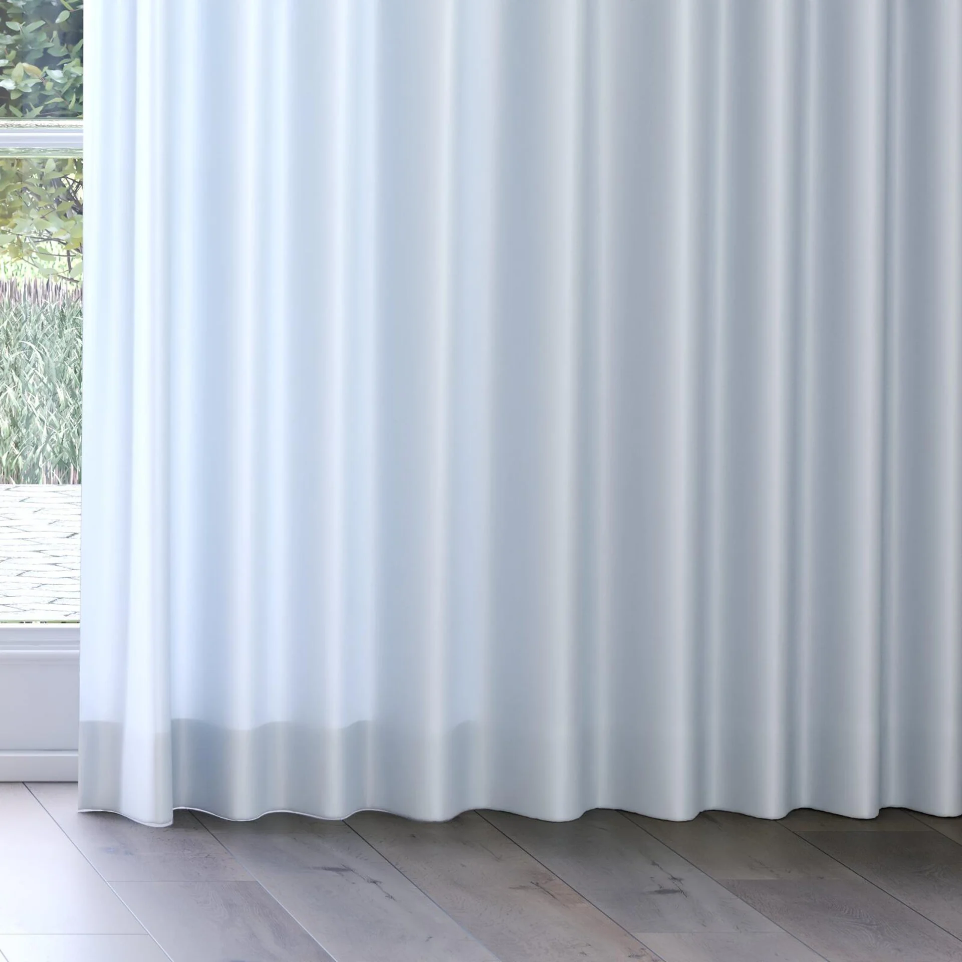 Bottom view of Optima Cloud, on curtain rail