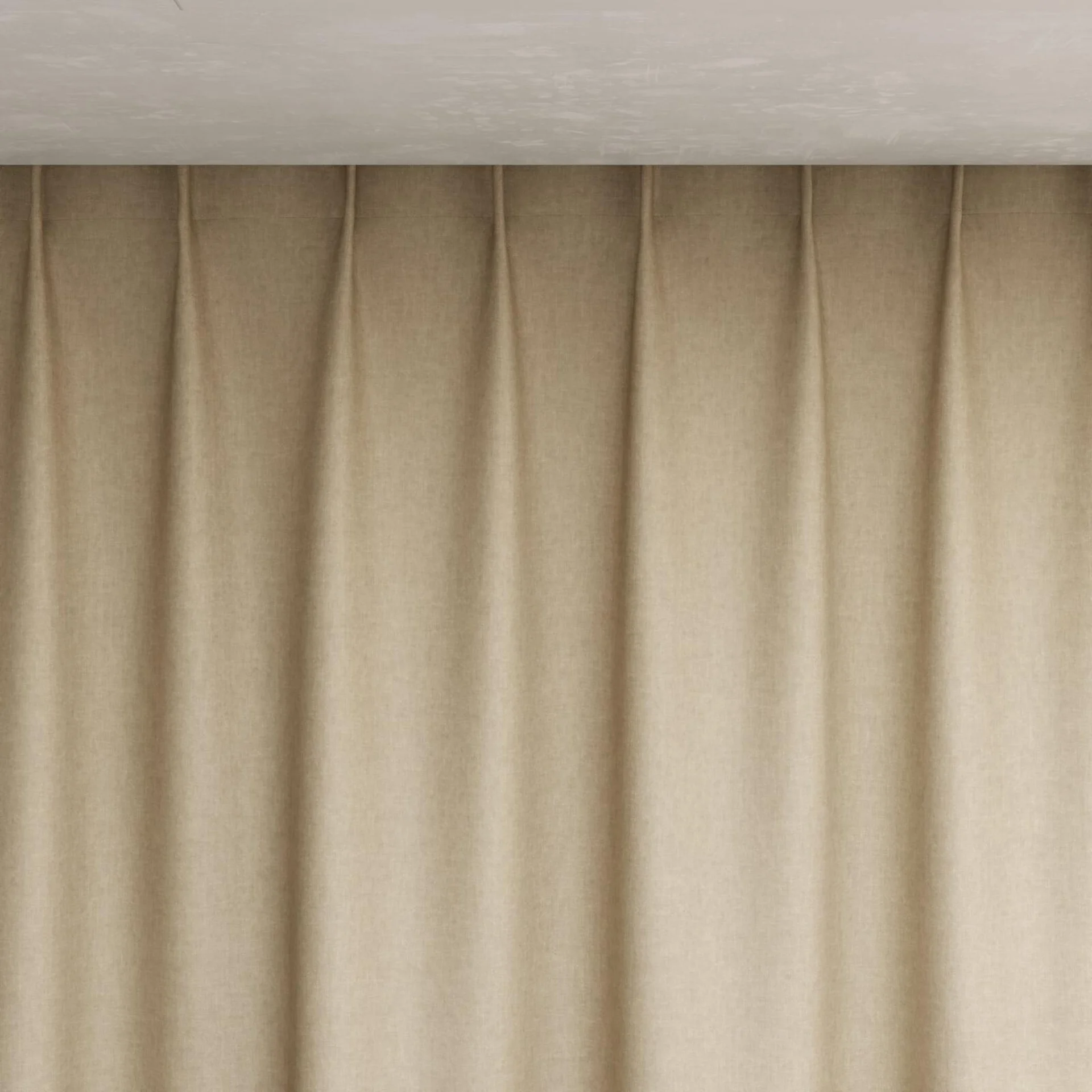 Top view of Hometown Putty, pinch pleat