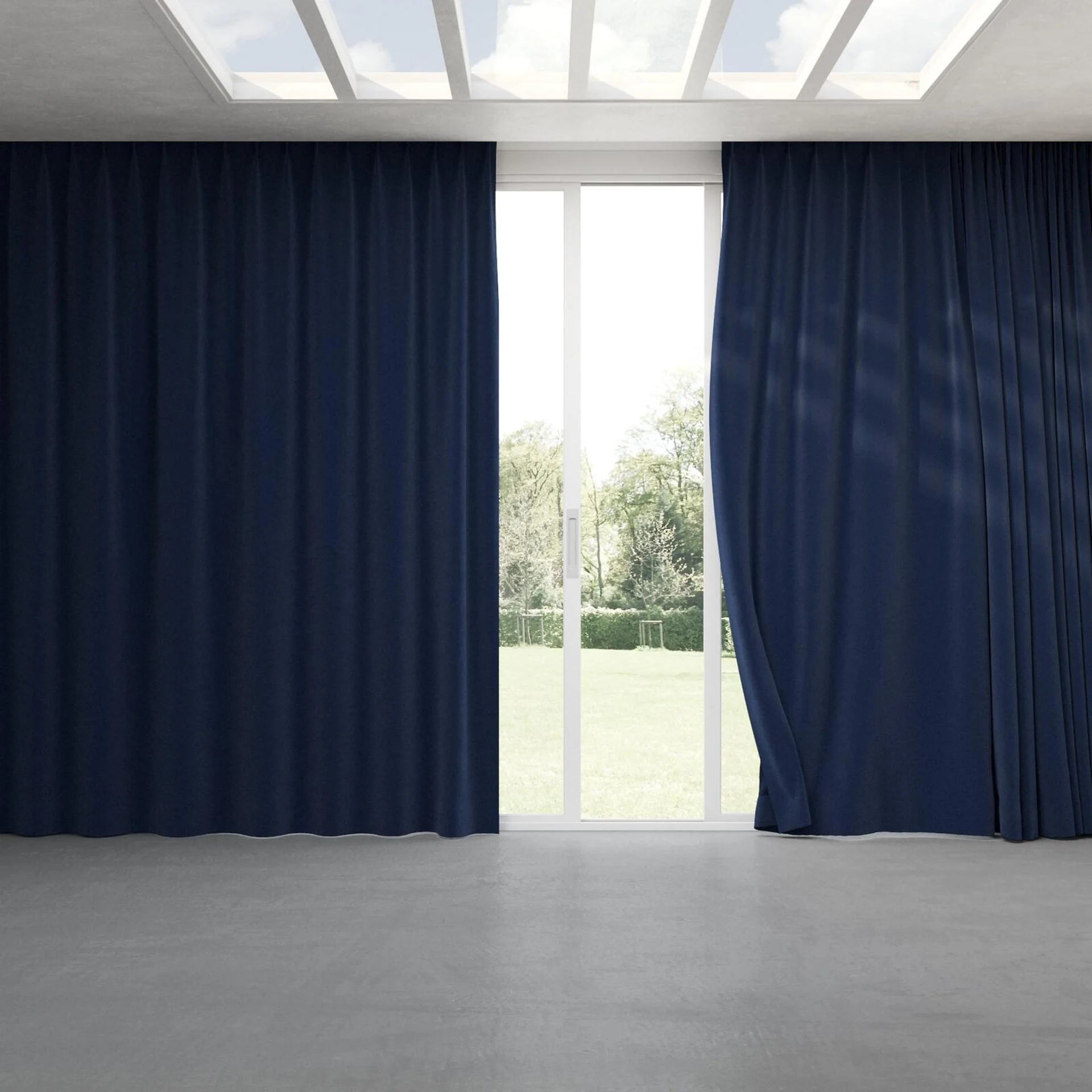Full view of Vienna Twilight, pinch pleat